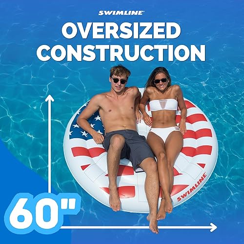 Miniatura 5 de Swimline Balsa inflable para piscina con signo de paz americana