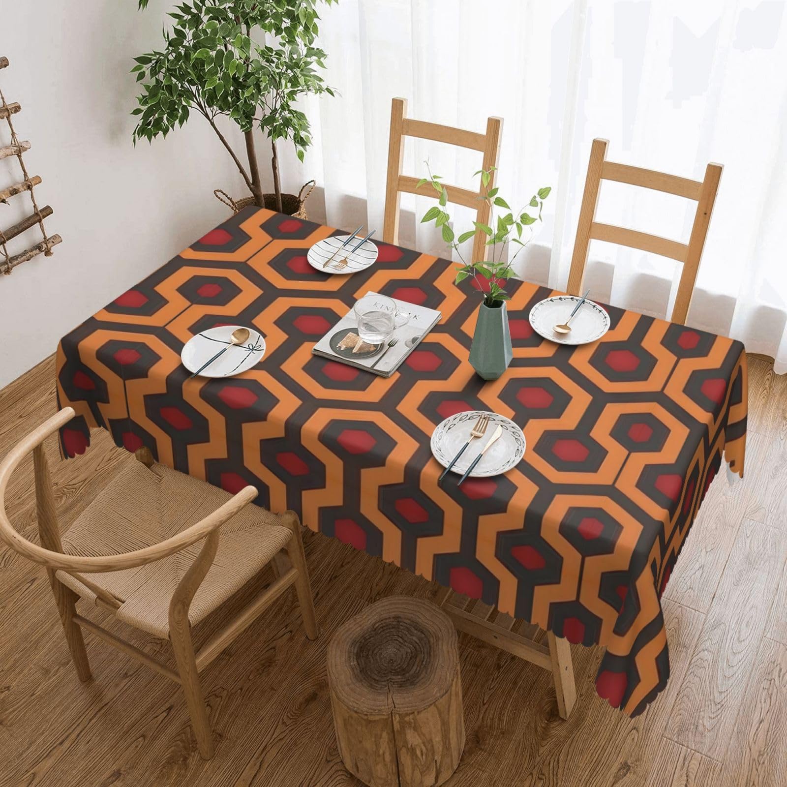 HLBSDM Shining Overlook Square Lace Tablecloth, 54x72 Inch Restaurant Decorative Tablecloth, Party Banquet Indoor and Outdoor Universal Tablecloth
