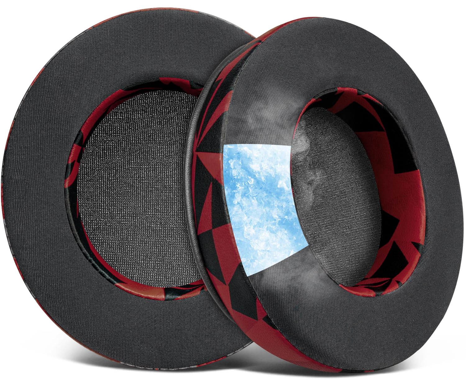 SOULWIT Cooling-Gel Ear Pads Cushions Replacement, for Razer Blackshark V2 X/Blackshark V2 HyperSpeed Headset, Ear Pads Cushions with High-Density Noise Isolation Foam - Red Storm-image-43