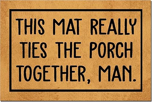 Divertido felpudo para interiores y exteriores, este tapete realmente ata el porche junto, divertido tapete de bienvenida para puerta delantera,