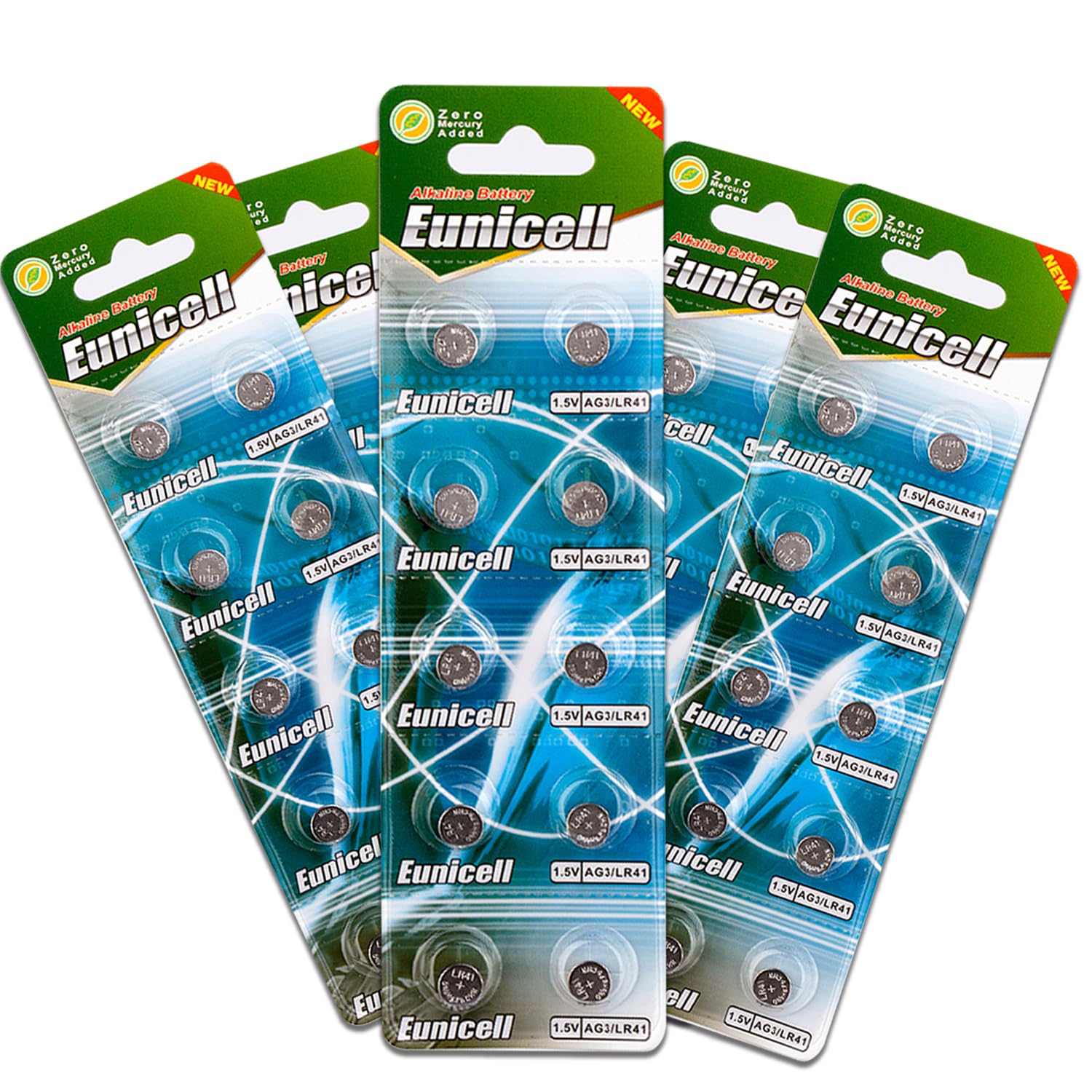 Pack of 10 - LR920/AG6 Eunicell 1.5V Button Coin Cell Alkaline Batteries - Suitable for use in LED lights, Digital Voice Recorders, Toys, Blood Glucose, Cholesterol Testing, Meters, Toys — view 44