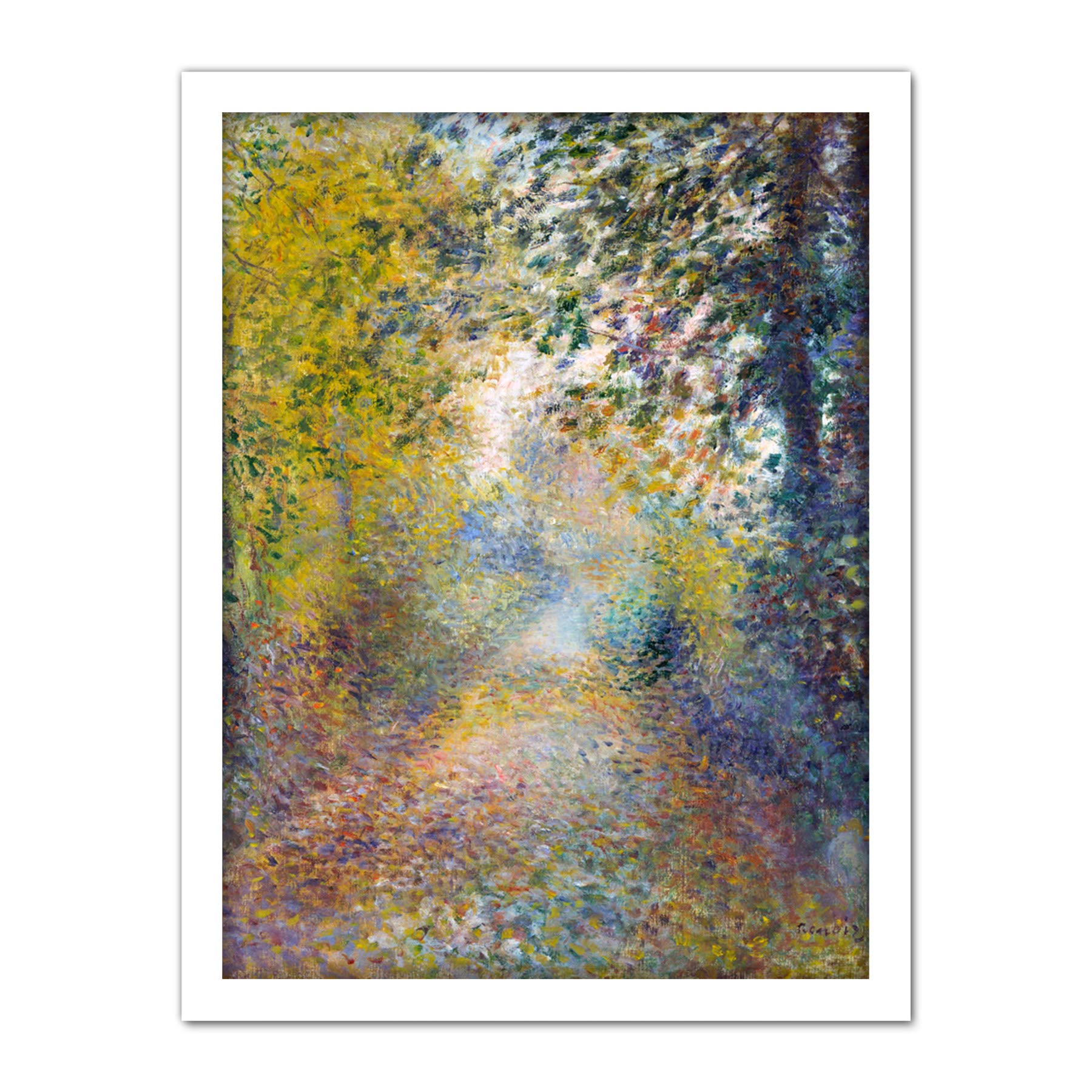 Renoir In The Woods Painting Landscape Large Framed Art Print Poster Wall Decor 18x24