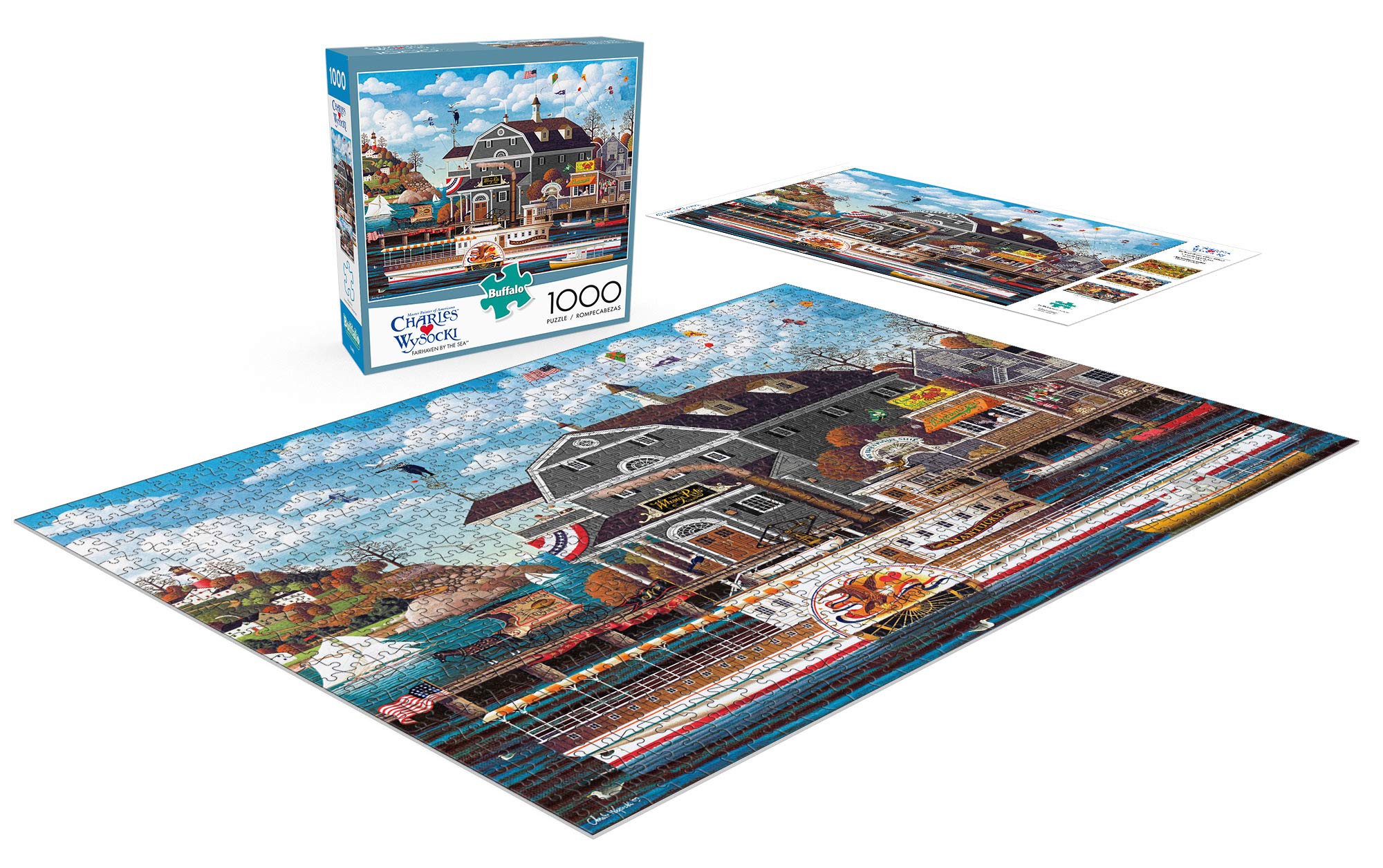 Amazon.com: Buffalo Games - Charles Wysocki - Fairhaven by the Sea