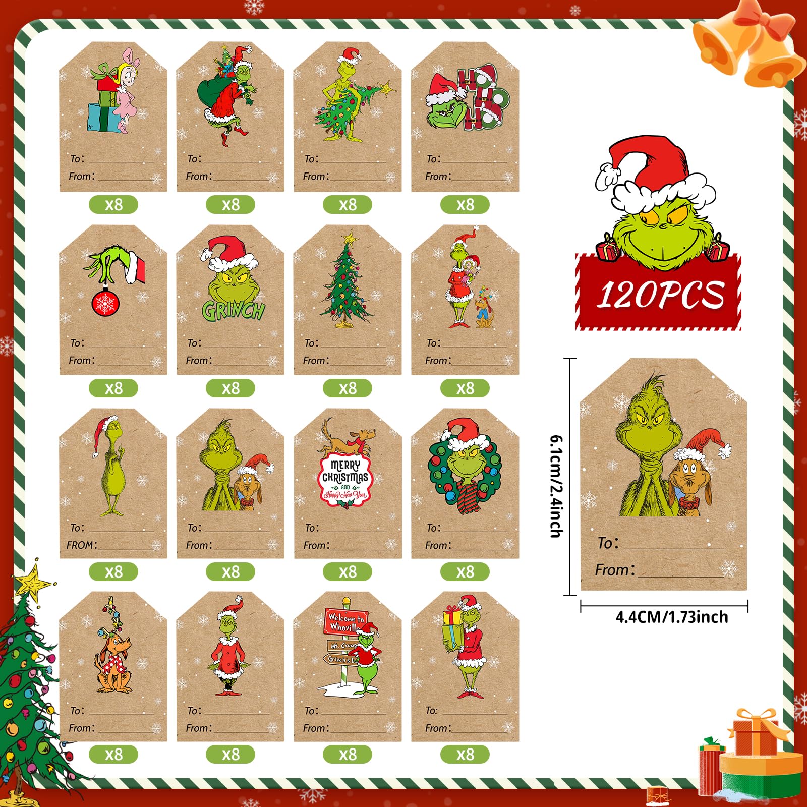 Amazon.com : AAA Self Adhesive Christmas Stickers, Gift Wrap Name Tags - 16 Styles, 128 Total : Health & Household amazon-com-aaa-self-adhesive-christmas-stickers-gift-wrap-name-tags-16-styles-128-total-health-household