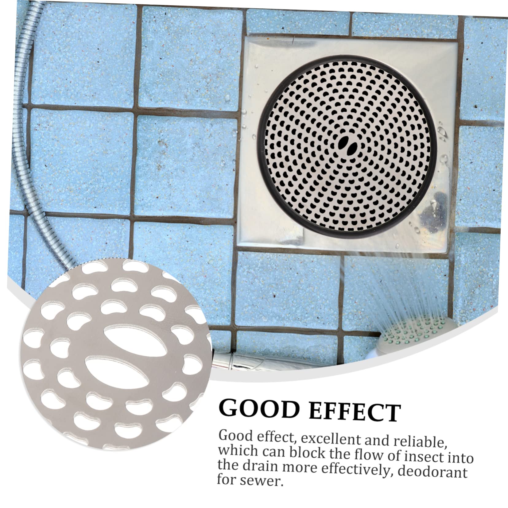 2 Series Malla De Drenaje De Piso Desperdiciar Protector De Drenaje De Piso Prueba Colador Trampas Agujero Cubierta De Drenaje De Piso Cubrir Acero Inoxidable Plata 2 Piezas*2