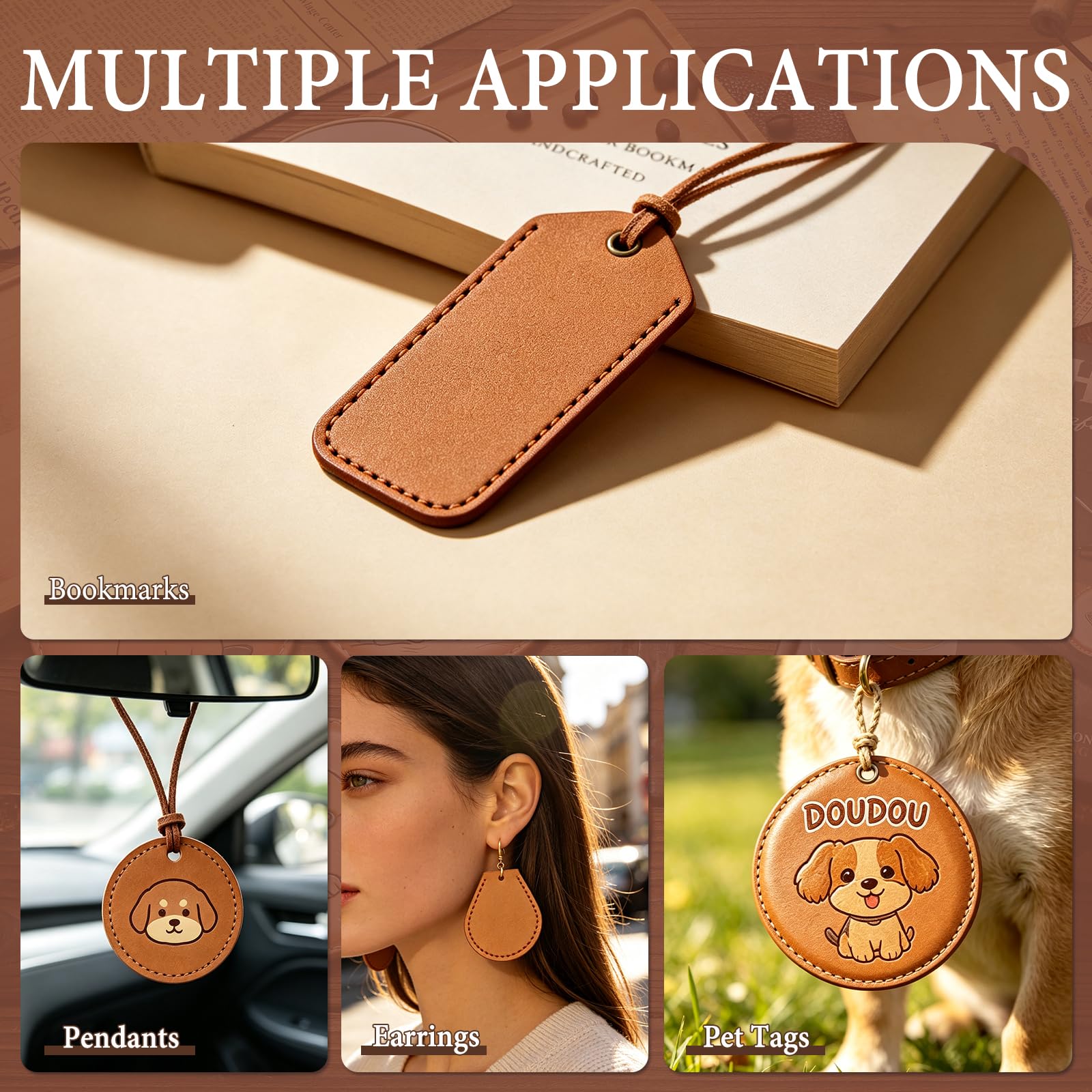 Leather Crafting Kit - Make Coasters & More! -7