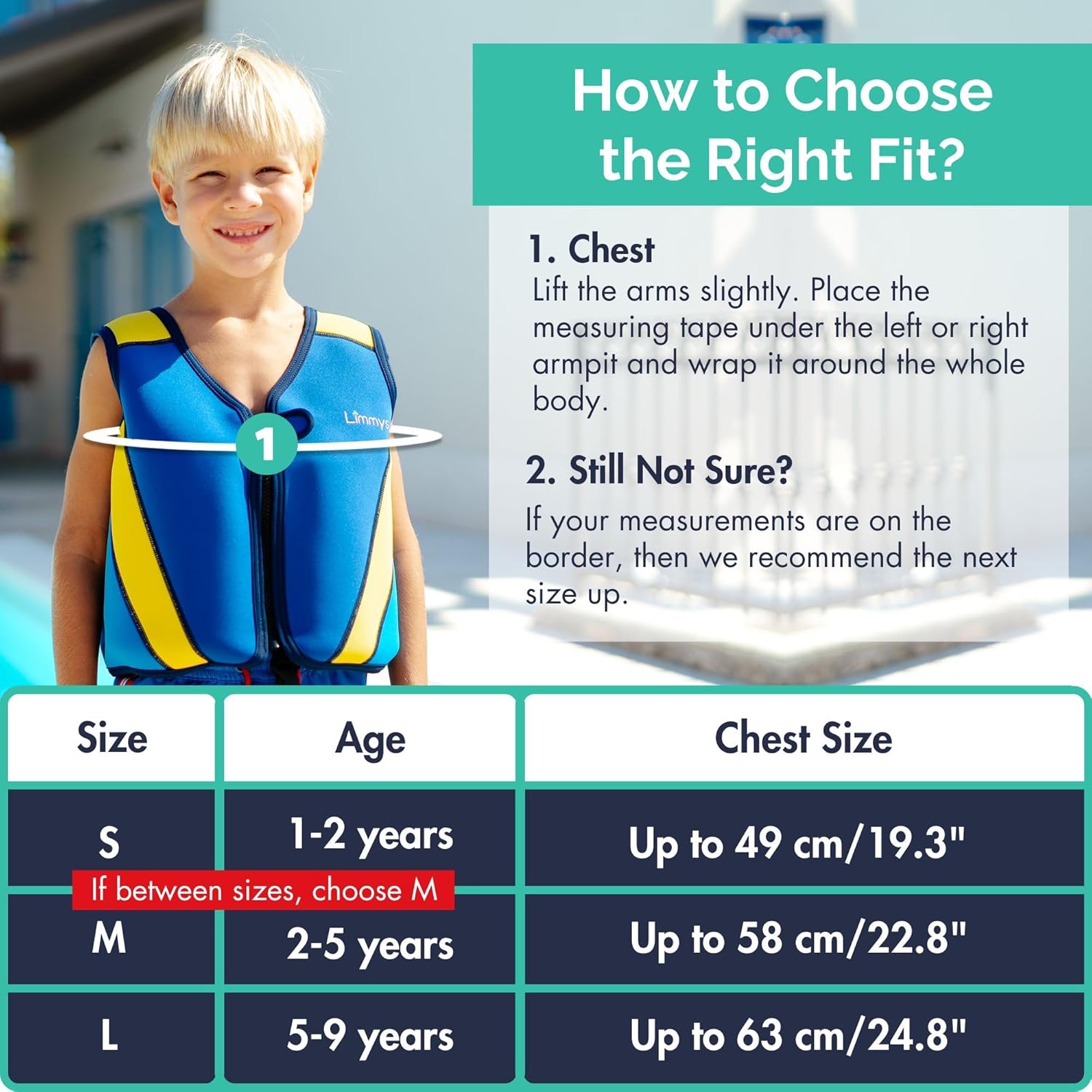Limmys Swim Vest for Toddlers & Kids - Adjustable Buoyancy Swimming Aid, CE Safety Certified, Award-Winning Parent-Approved Design, Soft Neoprene Comfort, Secure Durable Design, Carry Bag Included