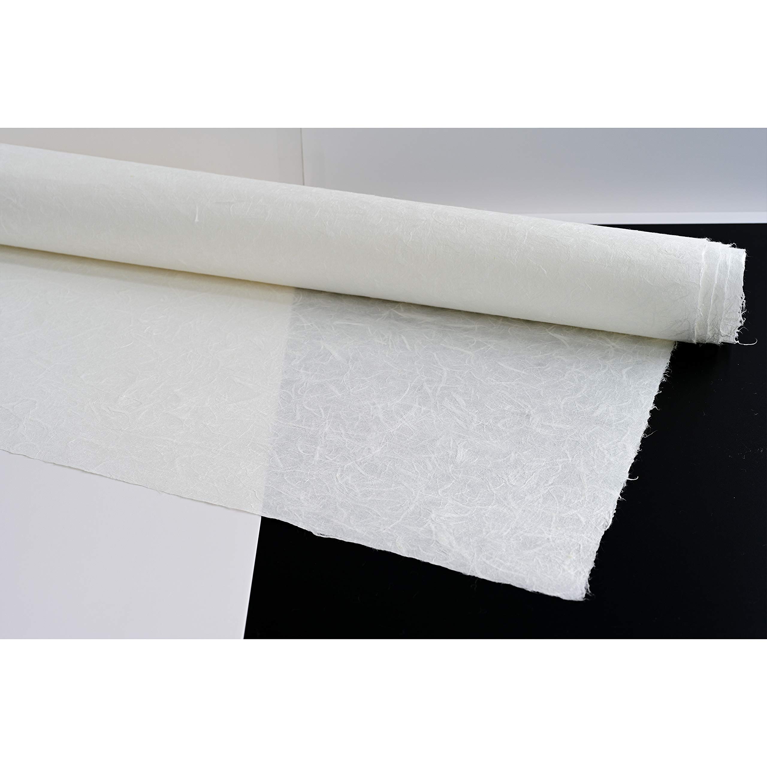 UnYongJi Lot de 3 feuilles de papier fait main traditionnel coréen Hanji Dragon-Cloud Unryu 76 cm x 1,45 m 2 plis (double couche) 75 g/m²