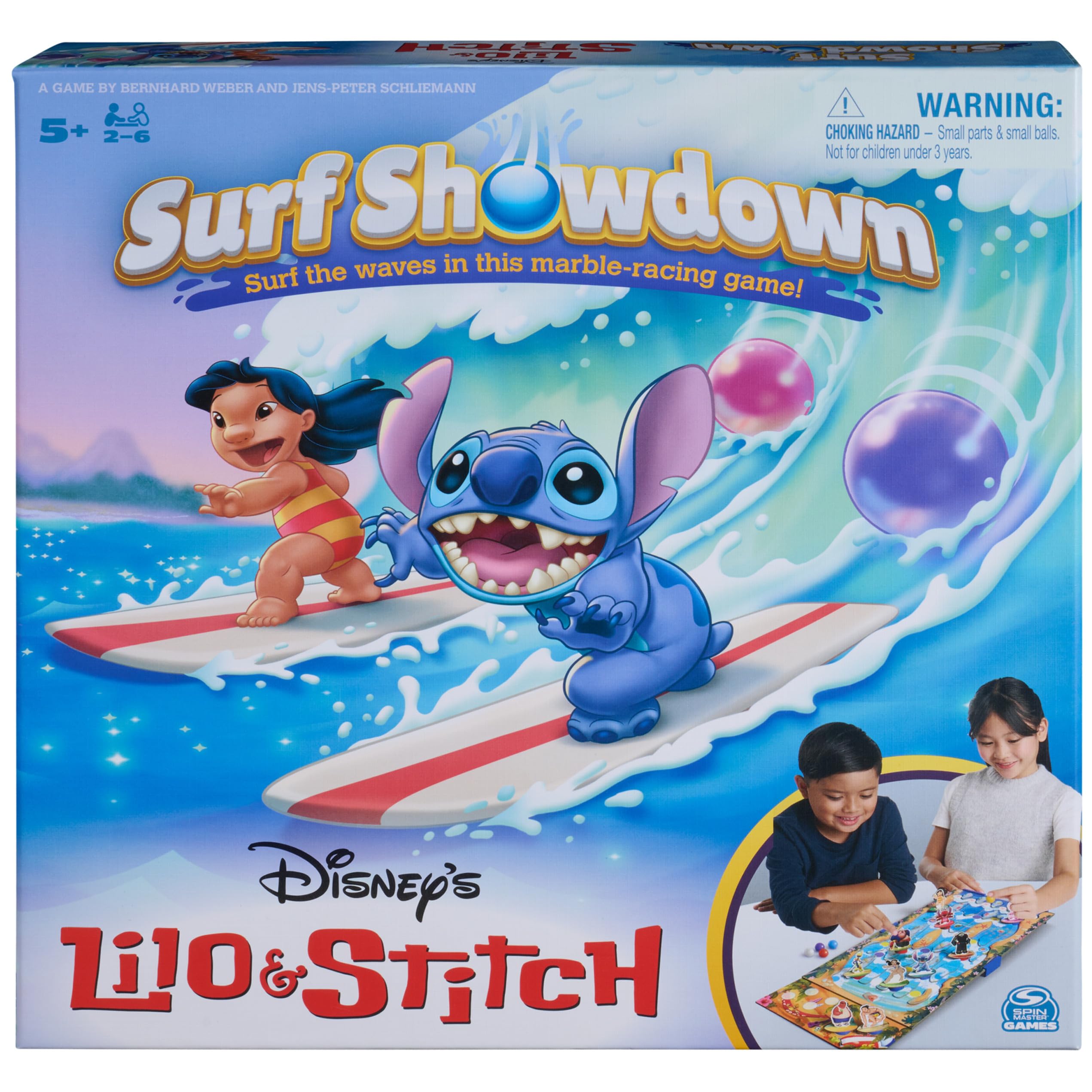 Spin Master Games Disneys Lilo Stitch Surf Showdown Marble Game Stitch Girl Gifts Easy Activity Toy Fun for