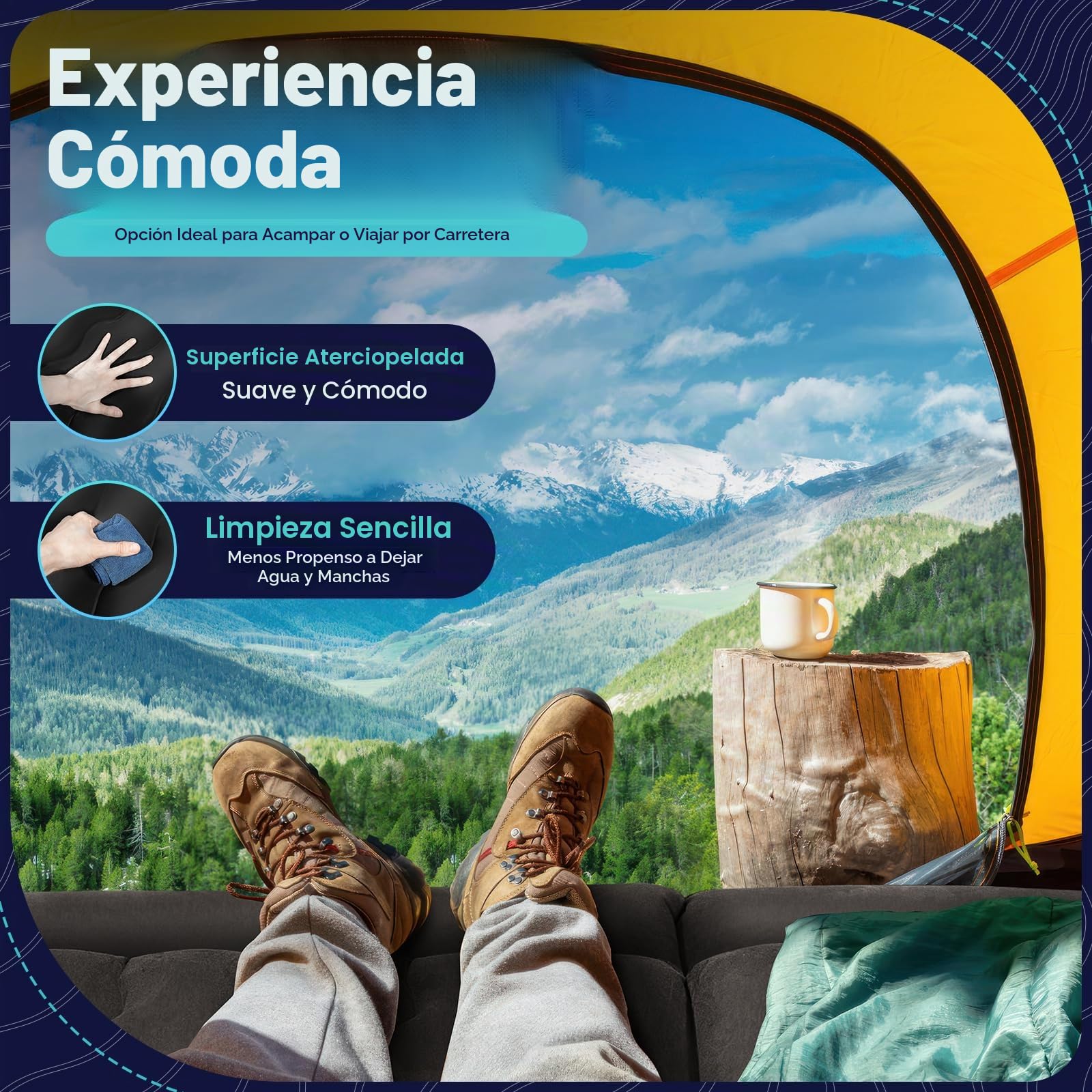 Colchón hinchable SUV con bomba de aire eléctrica y 2 cojines, 174x126cm, colchón de coche, cama de coche, universal, extraíble, para viajes, camping, actividades al aire libre
