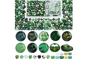 Glass Beads Jewelry Making Kit for Green Creations