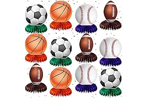 12-Piece Sports Themed Birthday Party Decorations