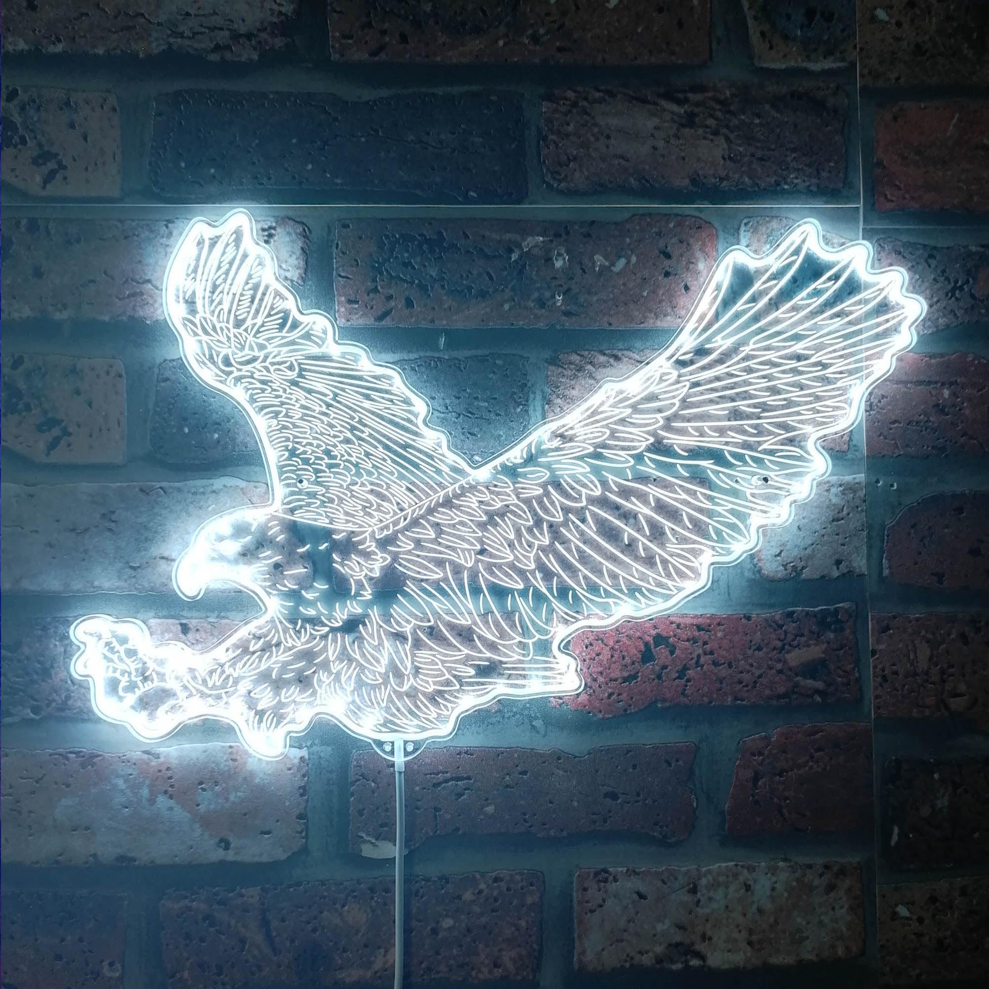 ADVPRO Eagle Falcon Landing Animal RGB Dynamic Glam LED Sign - Cut-to-Edge Shape - Smart 3D Wall Decoration - Multicolor Dynamic Lighting st06s22-fnd-i0076-c — image 1