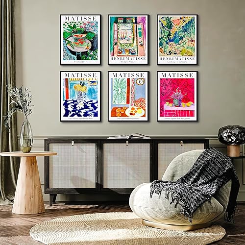 Miniatura 3 de dazongweihan Pink Matisse Prints - Arte de pared, pósteres estéticos daneses de arte de pared, sin marco, para exposiciones de mercado de flores,