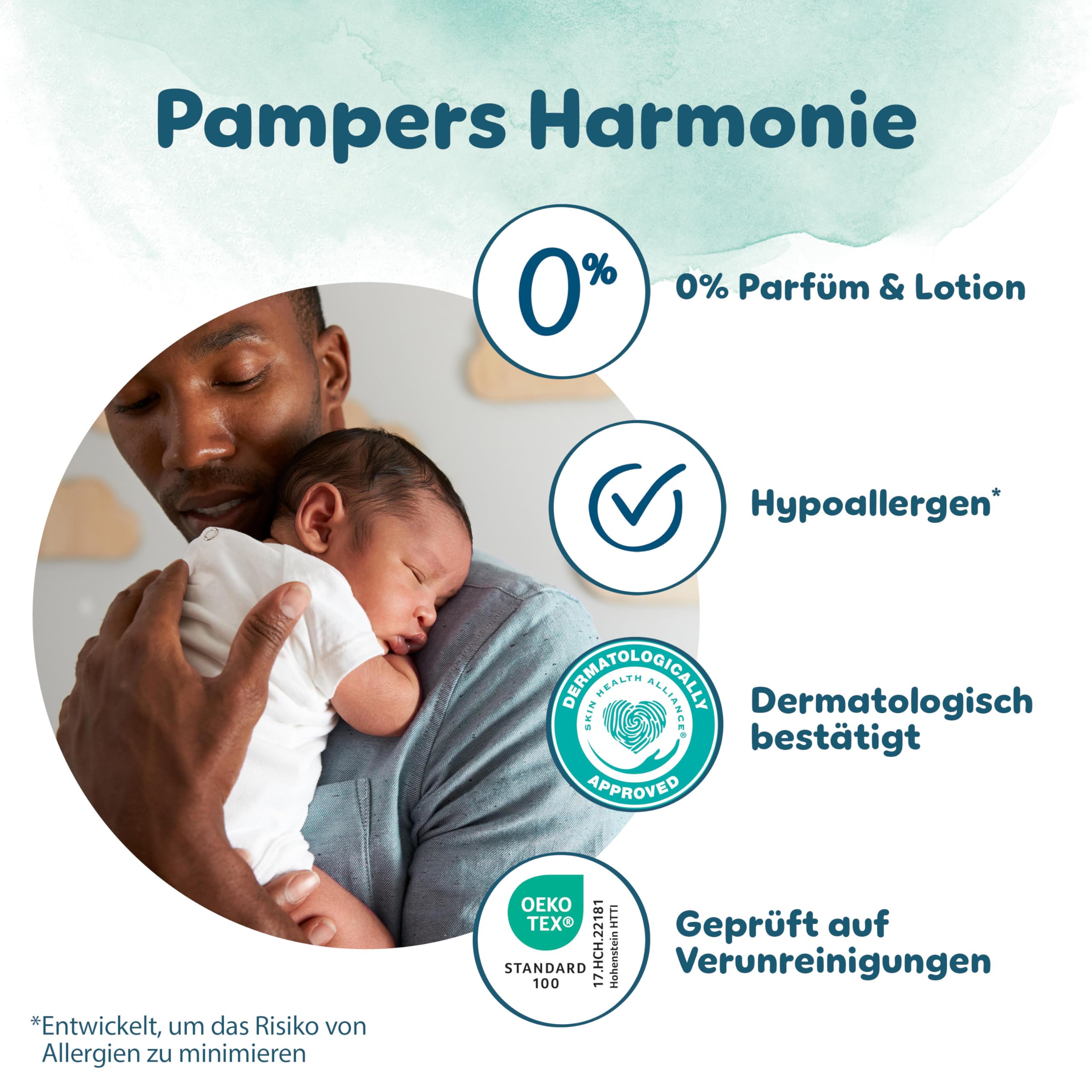 Pampers Harmonie Windeln MONATSBOX Set, mit Größe 2 (4-8kg, 204 Stück) + Größe 3 (6-10kg, 186 Stück), Baby Erstausstattung
