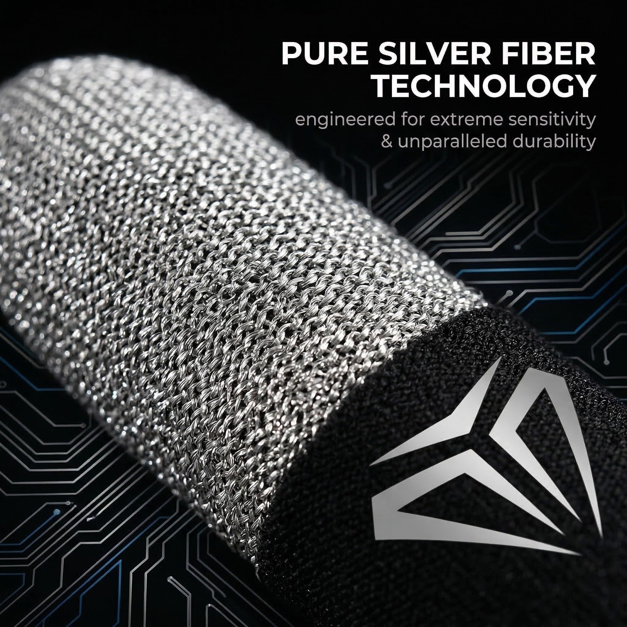 4 Pezzi Finger Sleeves Gaming Traspiranti e Anti-Sudore Manicotti per Dita Gaming Sensibili al Tocco e Antiscivolo Maniche per Dita da Gioco, Grigio e Nero