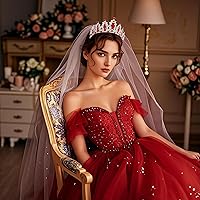 Vista 184 de Kamirola - Corona de reina y tiaras corona de princesa para mujeres y niñas, diademas de cristal para novia, princesa para bodas y fiestas (01)