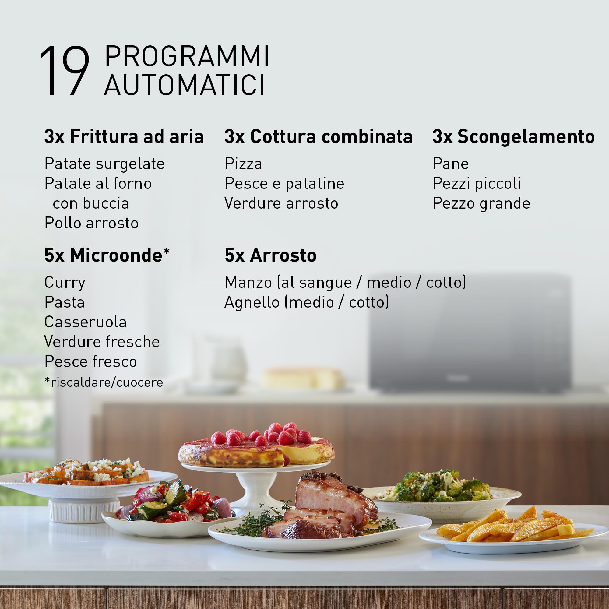 Panasonic NN-CT56RBEPG 27L 4-in-1 Microonde Combinato Inverter con Friggitrice ad Aria, 1000W, 19 Programmi Auto, Cottura Convezione Grill, Design Salvaspazio Compatto, Nero