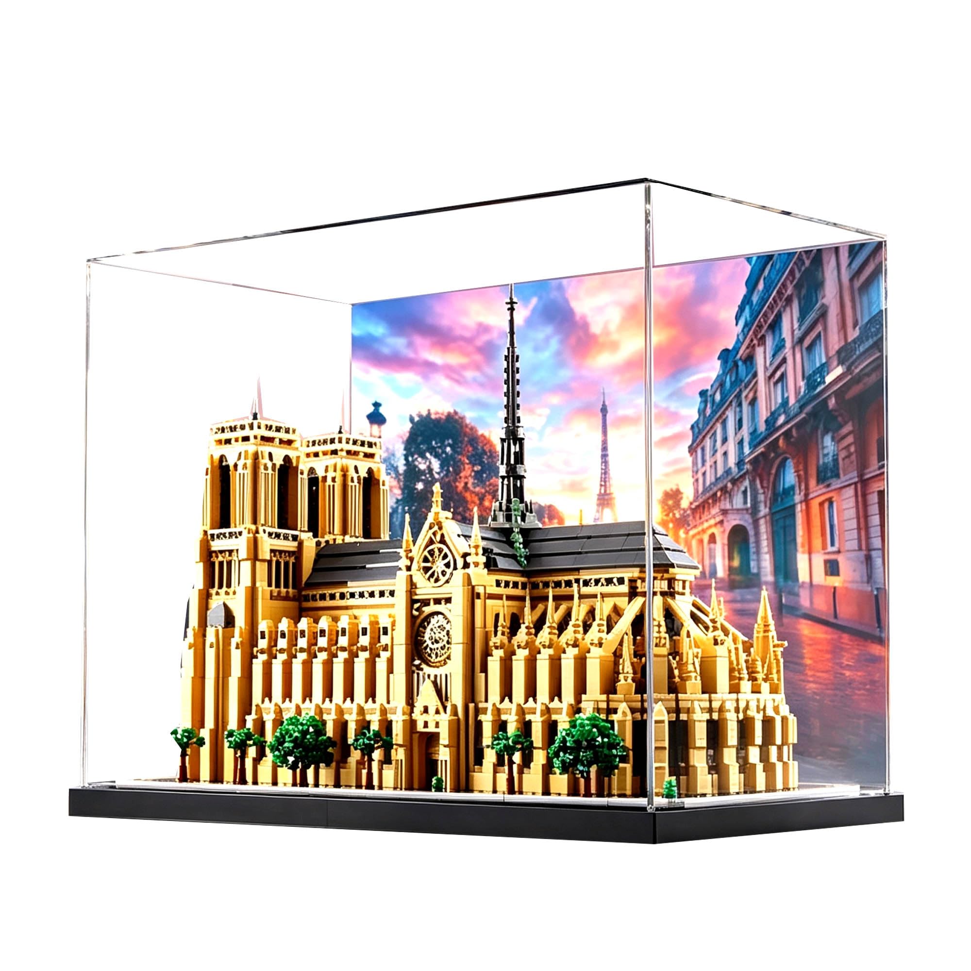Clear Acrylic Display Case, Fits for Le-go 21061 Sets
