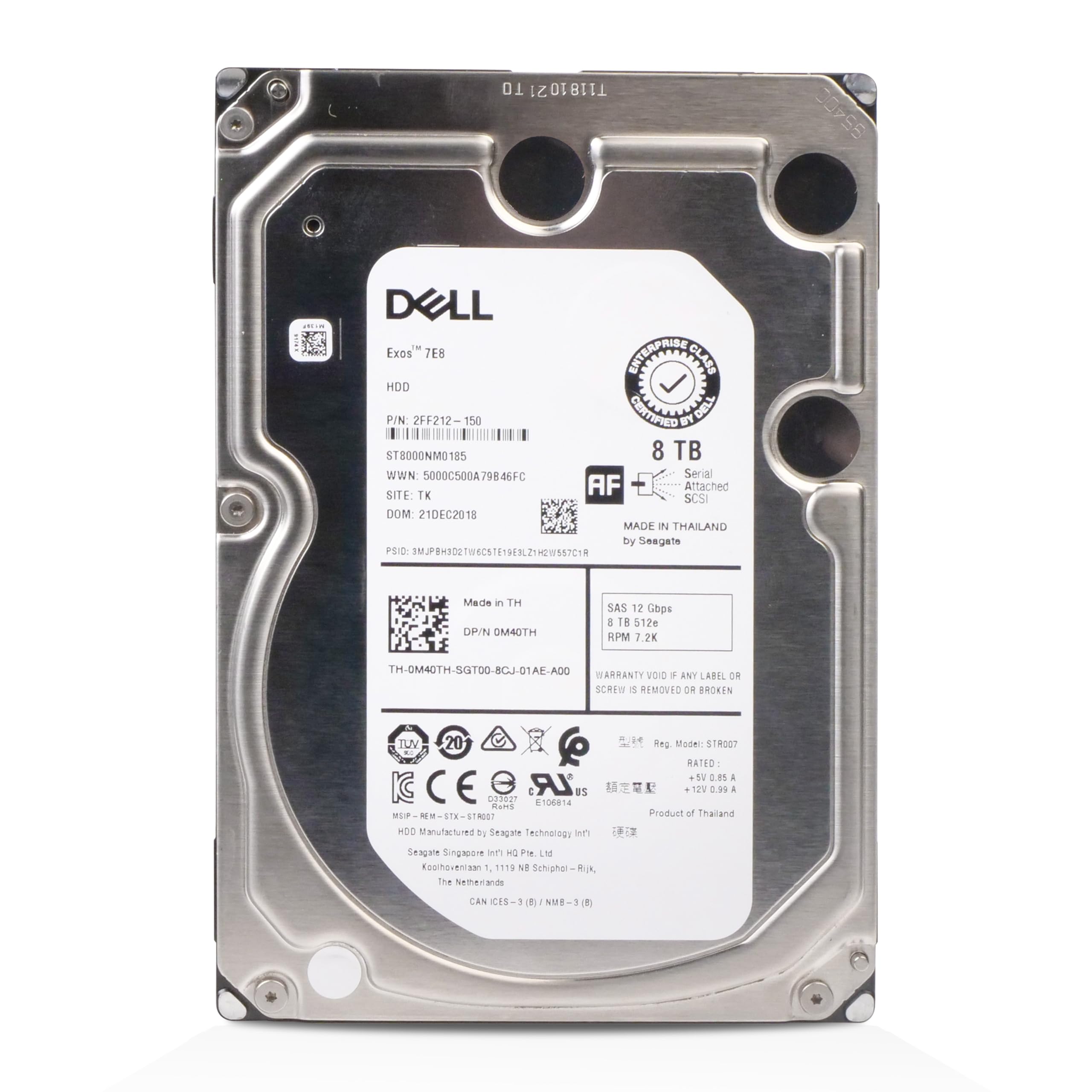 Amazon.com: Dell/Seagate Exos 7E8 ST8000NM0185 8TB 7.2K RPM SAS