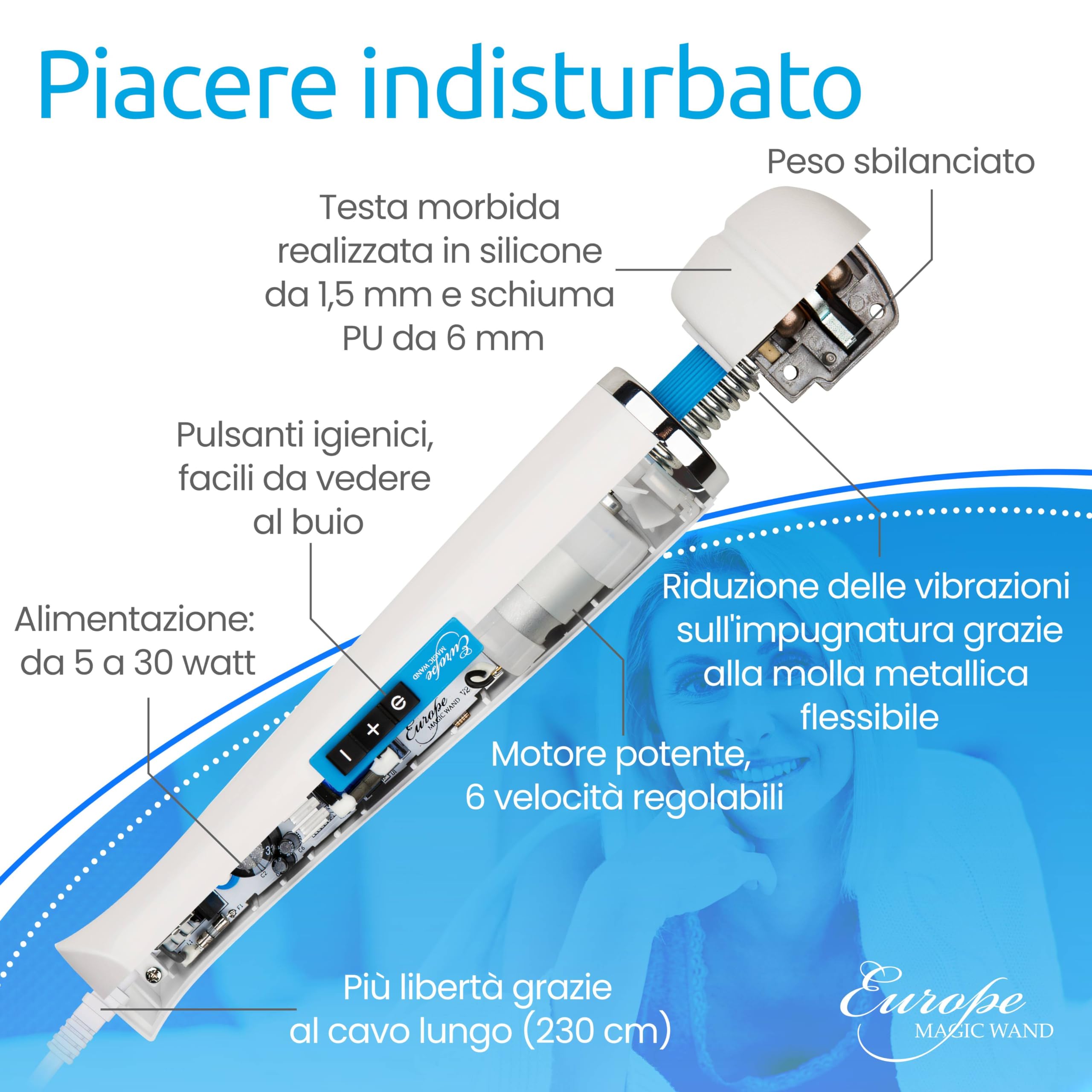 Europe Magic Wand Massaggiatore – 1 pezzo
