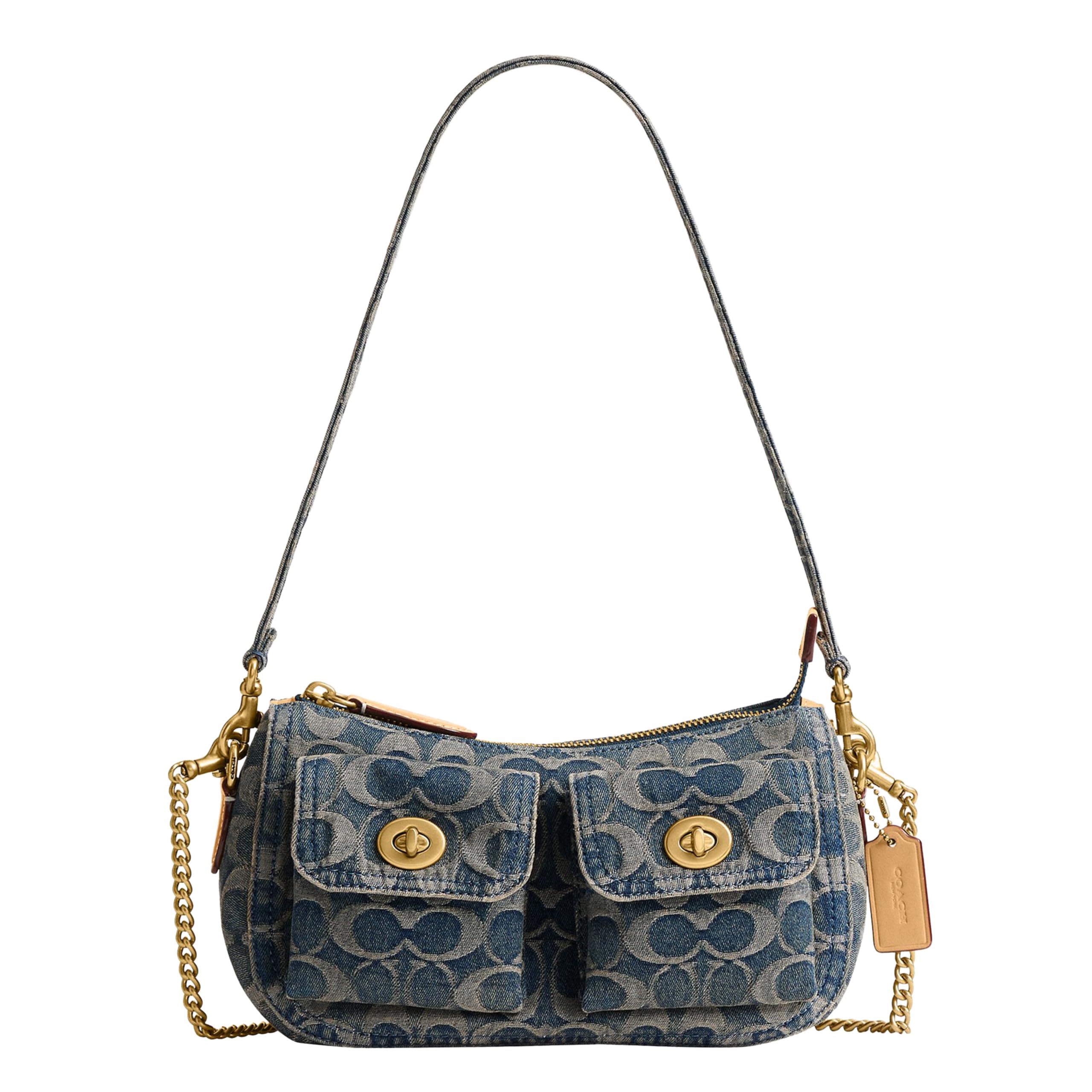 Twin Turnlock Waverly Bag in Signature Loved Denim