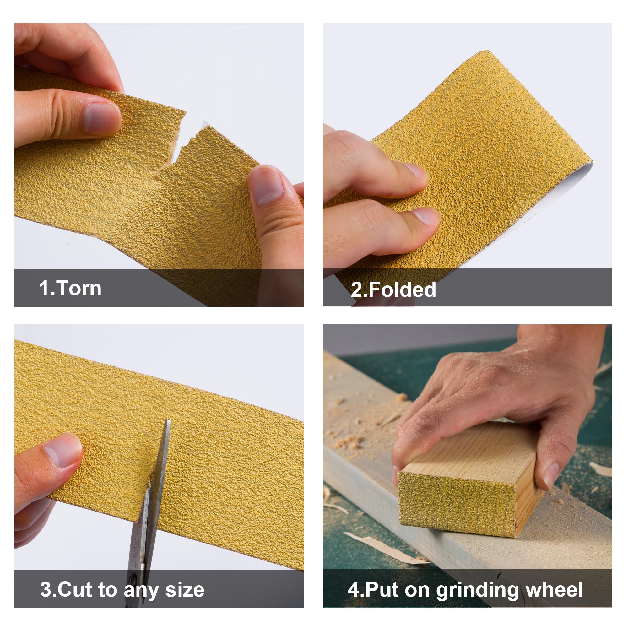 CowboyBOB Rollo de papel de lija autoadhesivo PSA de grano 100 de 2-3/4 pulgadas x 20 yardas, rollo de hojas de arena para carpintería, carrocería de automóviles, lijadora de archivos de aire y