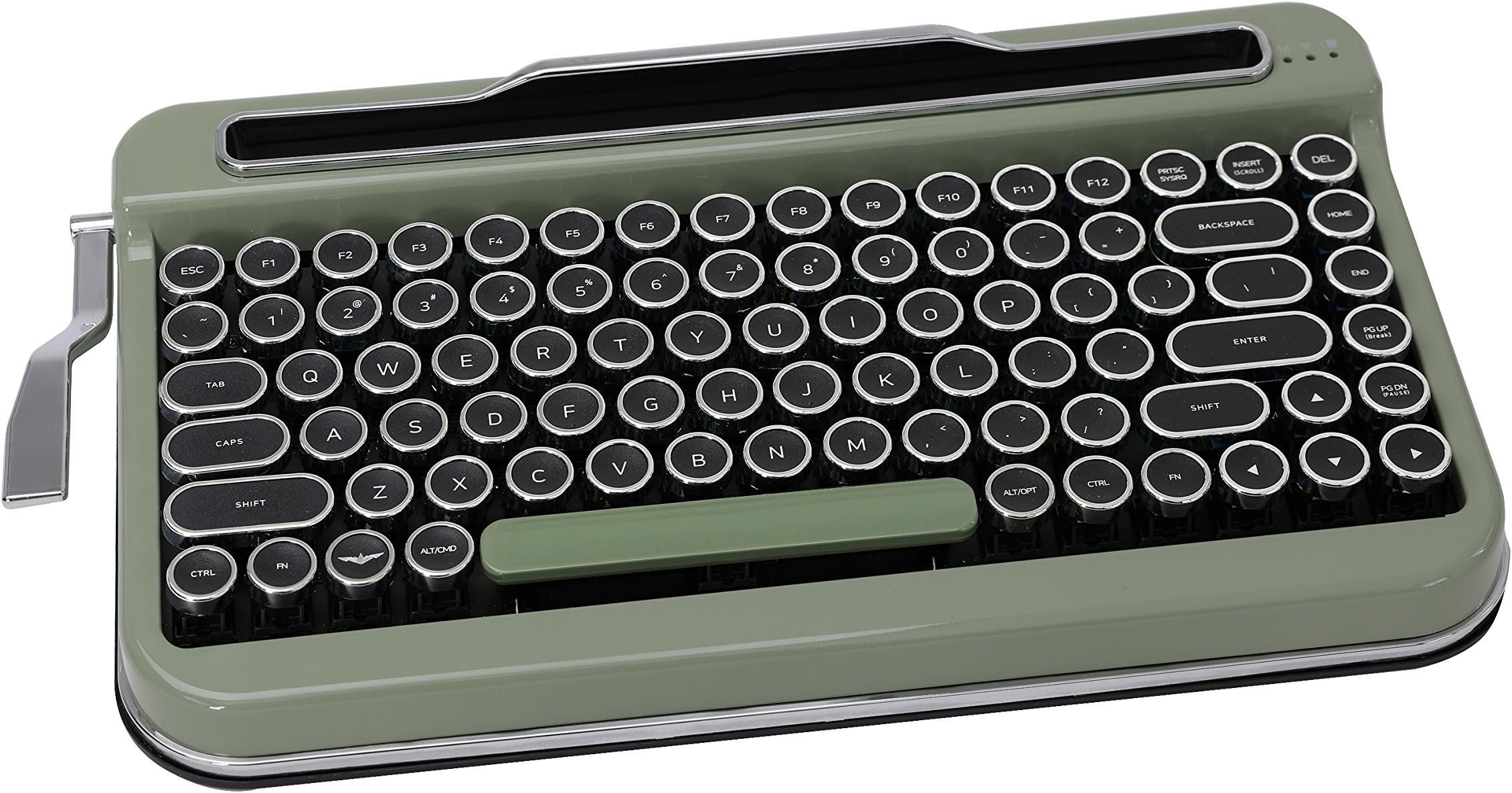 Penna Bluetooth Keyboard with Black Chrome Keycap(US Language) (Switch-Cherry Mx Blue, Olive Green)