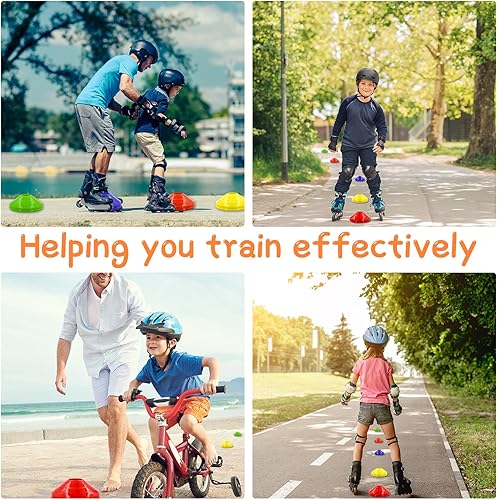 Miniatura 7 de 30 conos de disco de entrenamiento de agilidad con bolsa de transporte para entrenamiento, fútbol, baloncesto, niños, deportes, marcadores de cono