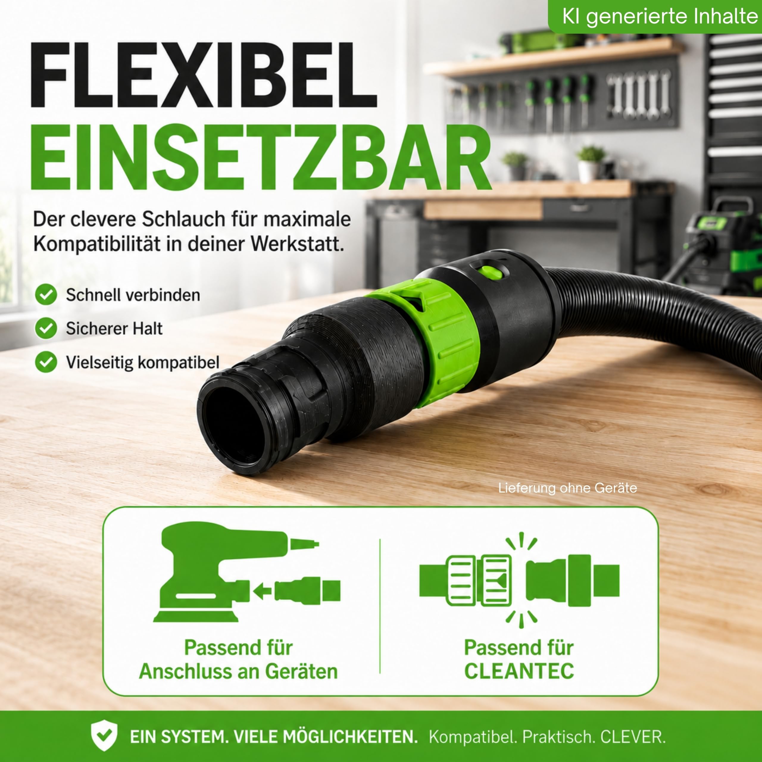 Wąż do odkurzacza pasujący do odkurzacza Festool Cleantec D27/32, 1,5 m