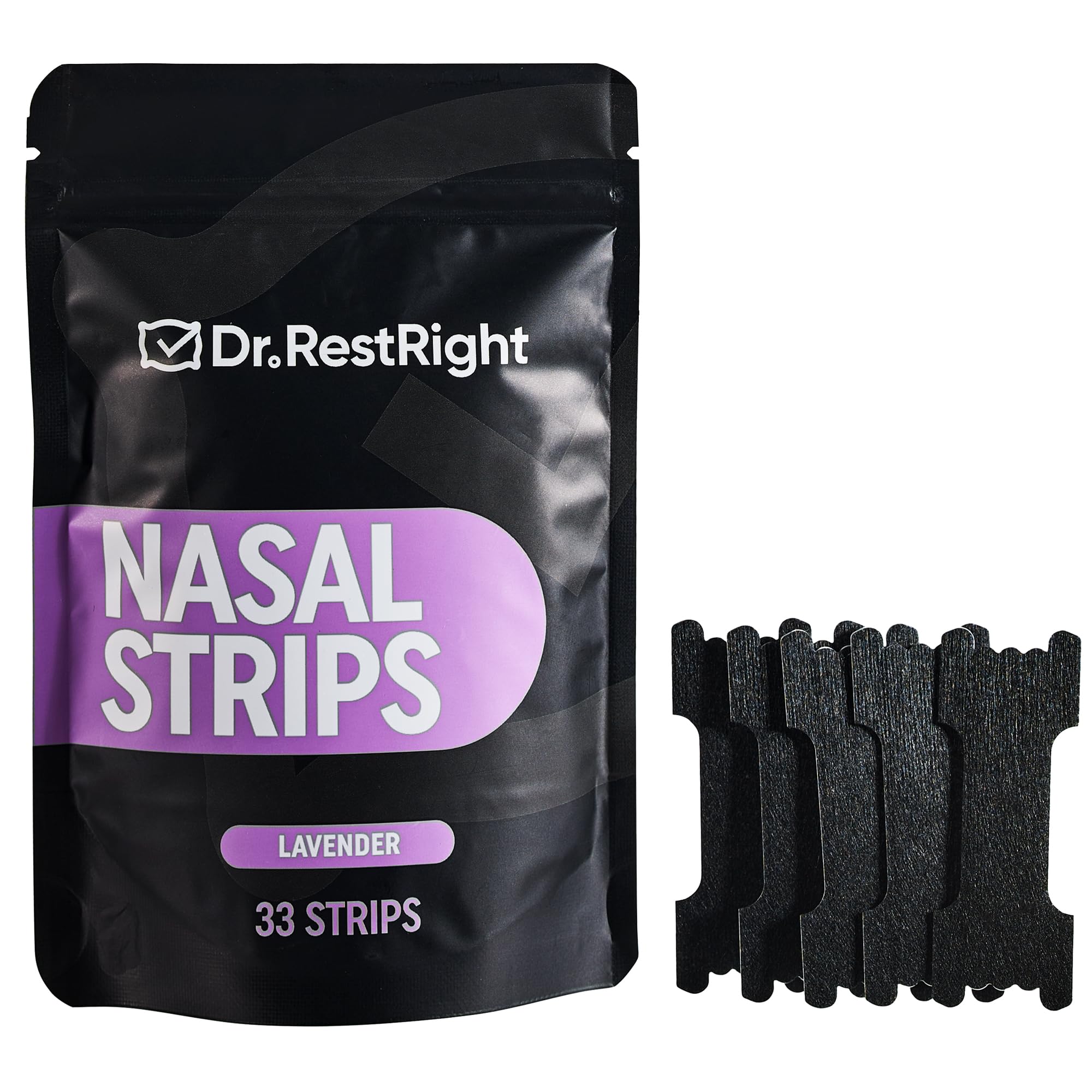 Lavender Scented Nasal Strips For Snoring (33 PCS), Instantly Opens Nose for Better Breathing, Snoring Solution & Reduces Nasal Congestion Due to Colds & Allergies, Sleep Aids for Adults