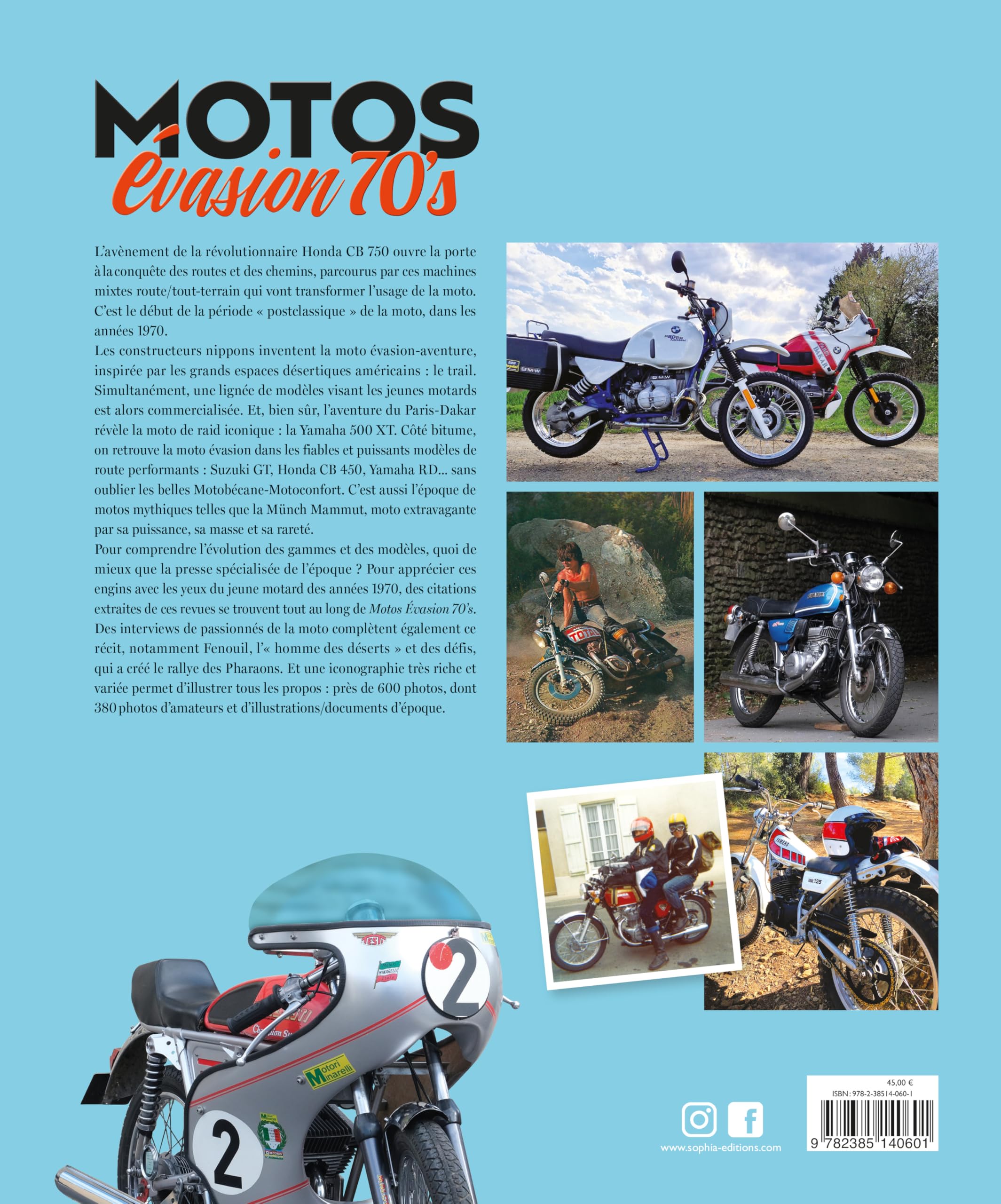 Motos Évasion 70's: Trails et routières des années 1970