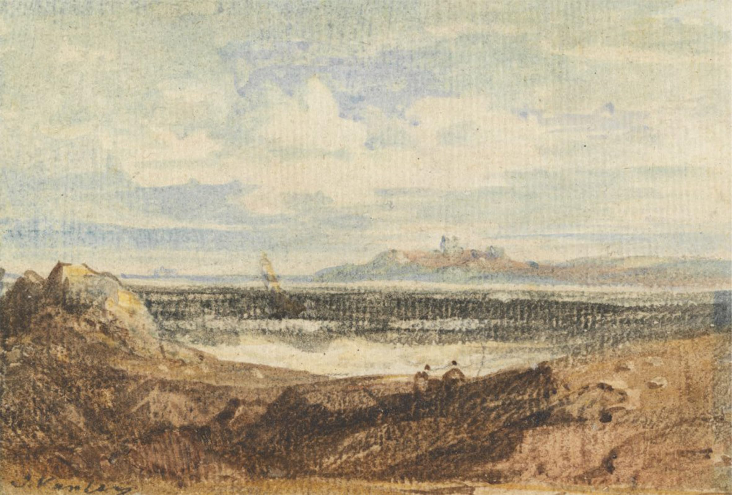 SERENDIPITP Vintage Wall Art Canvas Nordic Poster Canvas Print Picture View of Rugged Coastline Bamburgh Northumberland by Varley Wall Art Poster for Home Decor 60x90cm