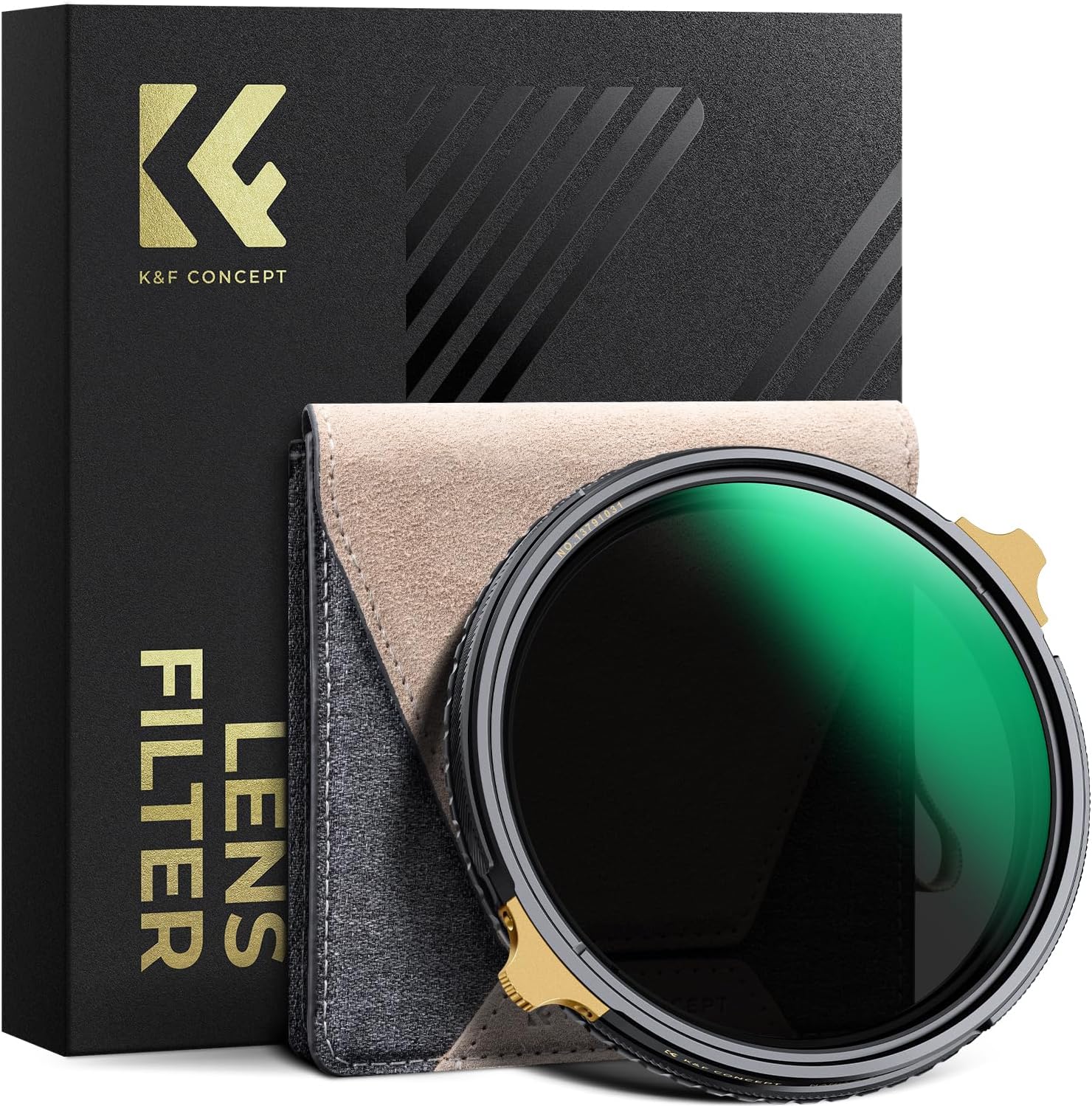 K&F CONCEPT 52mm Variable ND2-32 ND Lens Filter & Circular Polarizing Filter 2-in-1 for Camera Lens, Waterproof Scratch Resistant 36 Multi-Coated Lens Filter (Nano-X PRO Series)