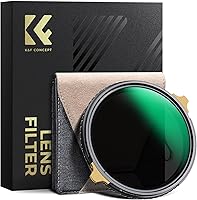 Vista 1 de K&F CONCEPT 82mm Filtro ND2-32 Variable de Densidad Neutra y Filtro Polarizador Circular 2-en-1 para Lente de Cámara, Impermeable, Resistente a