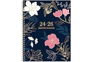 9" x 11" 2024-2026 Large Monthly Planner with Tabs and 2-Sized Pocket