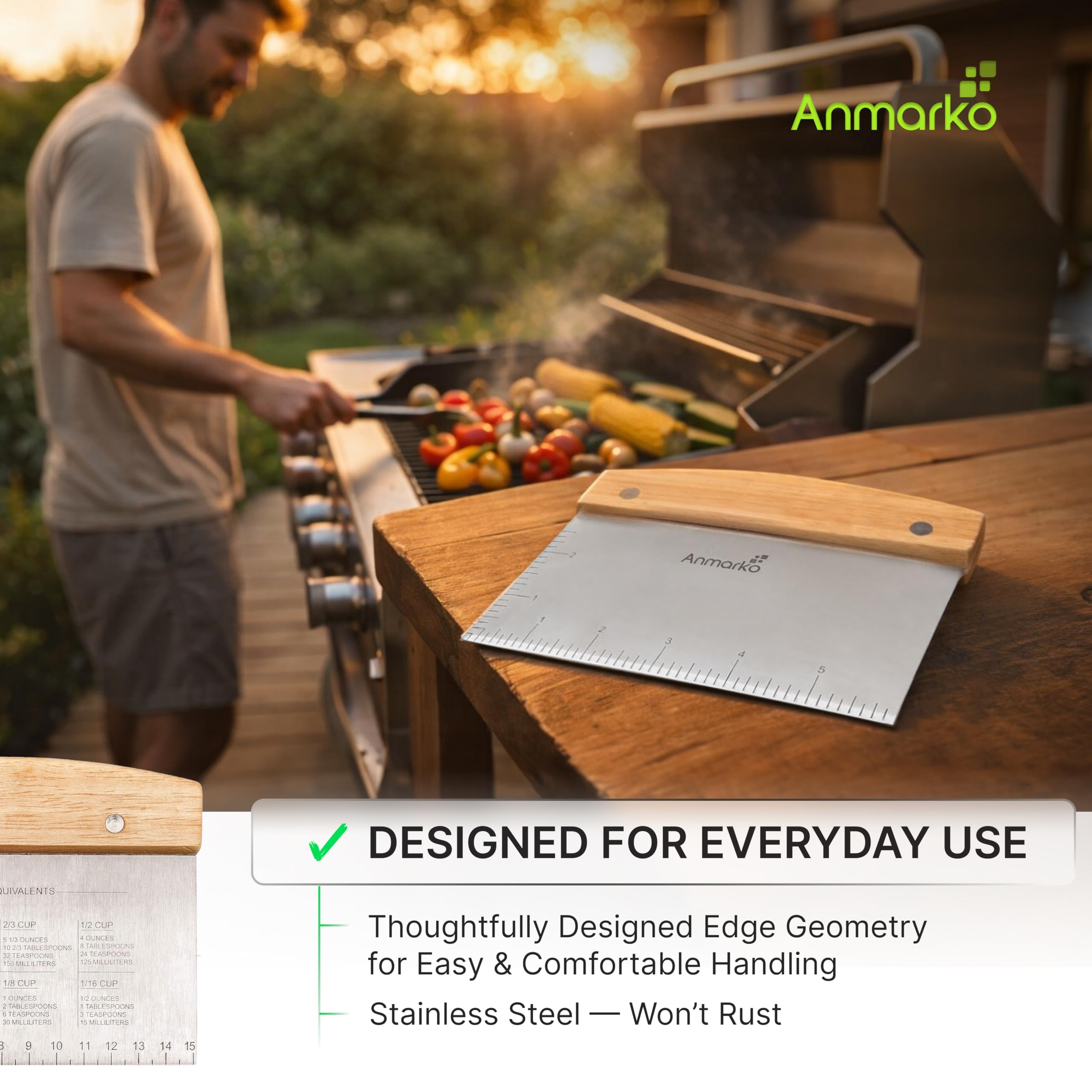Stainless Steel Dough Cutter - Grill Scraper & Bench Scraper -9 Stainless Steel Dough Cutter - Grill Scraper & Bench Scraper -9