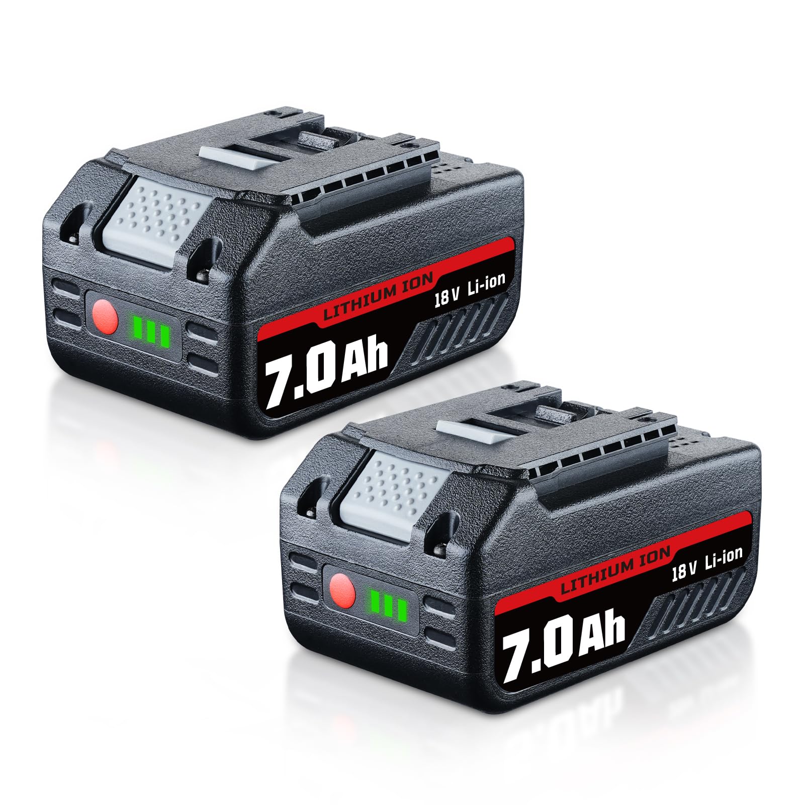 2 Pack 7.0Ah Replacement for Bosch 18V Battery Compatible with Bosch Professional GBA Cordless Drills Saws and Impact Drivers BAT609G BAT618G BAT619G BAT620 BAT621