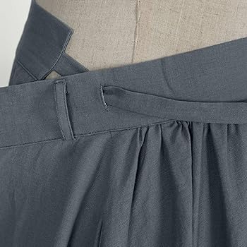 Women's Plus Size Linen Wrap Skirt Casual Maxi Skirt Vintage