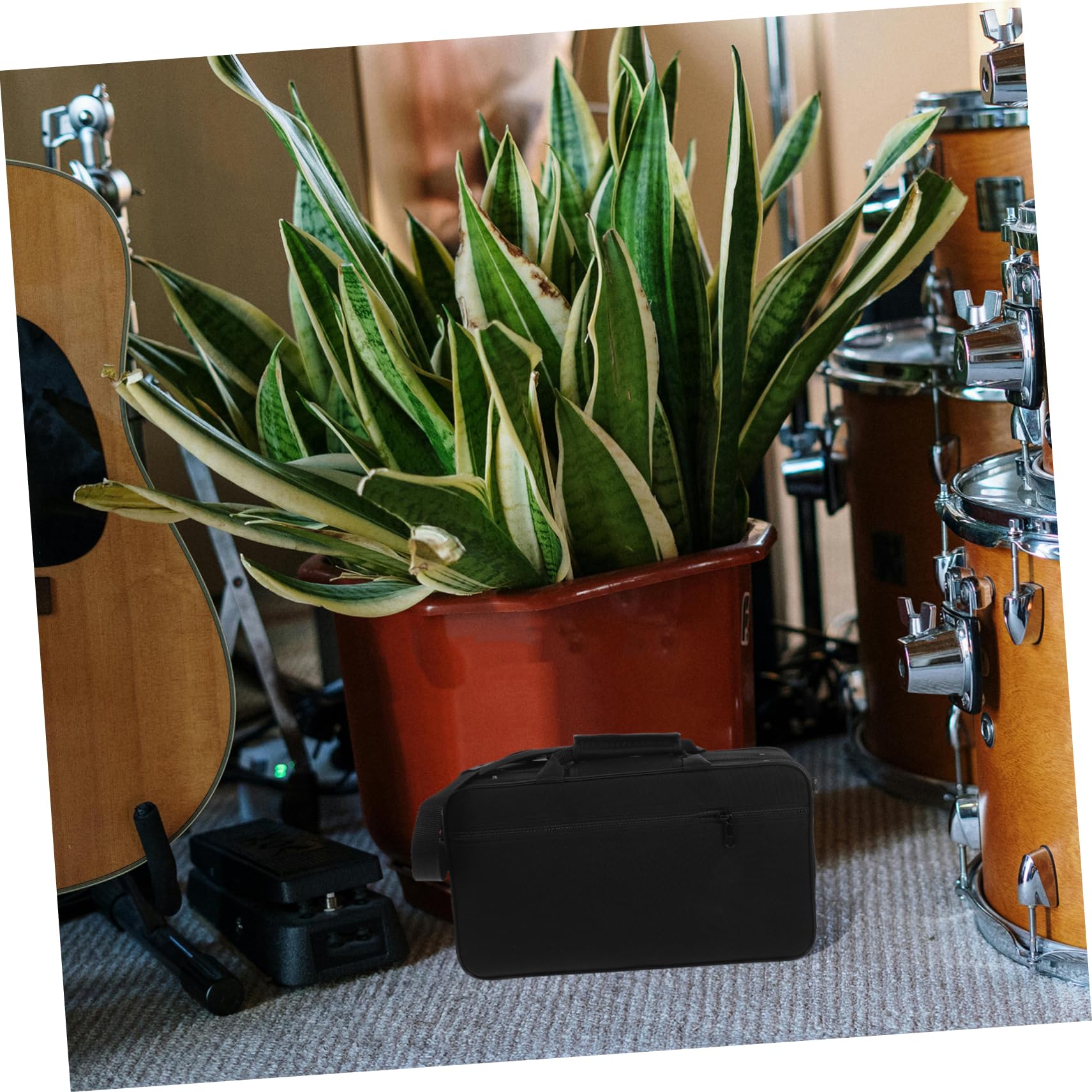 TOYANDONA Estuche Resistente Portátil Oxford de Clarinete para Negro Tela Asas, Compacto y Proteger durante Viajes y Almacenamiento
