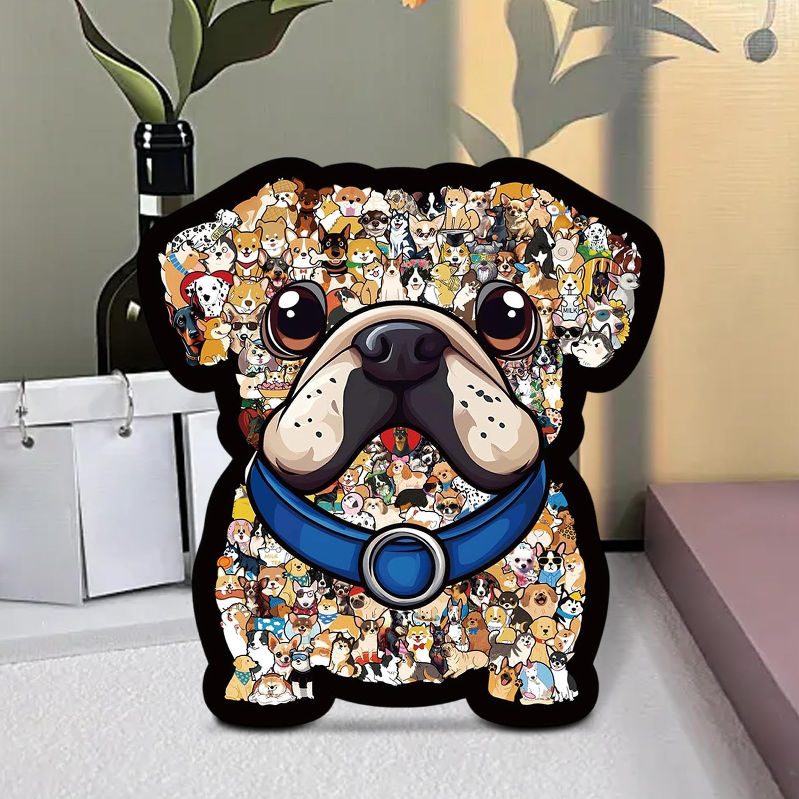 Coffret Puzzle Chien en Bois Décoratif et Précis