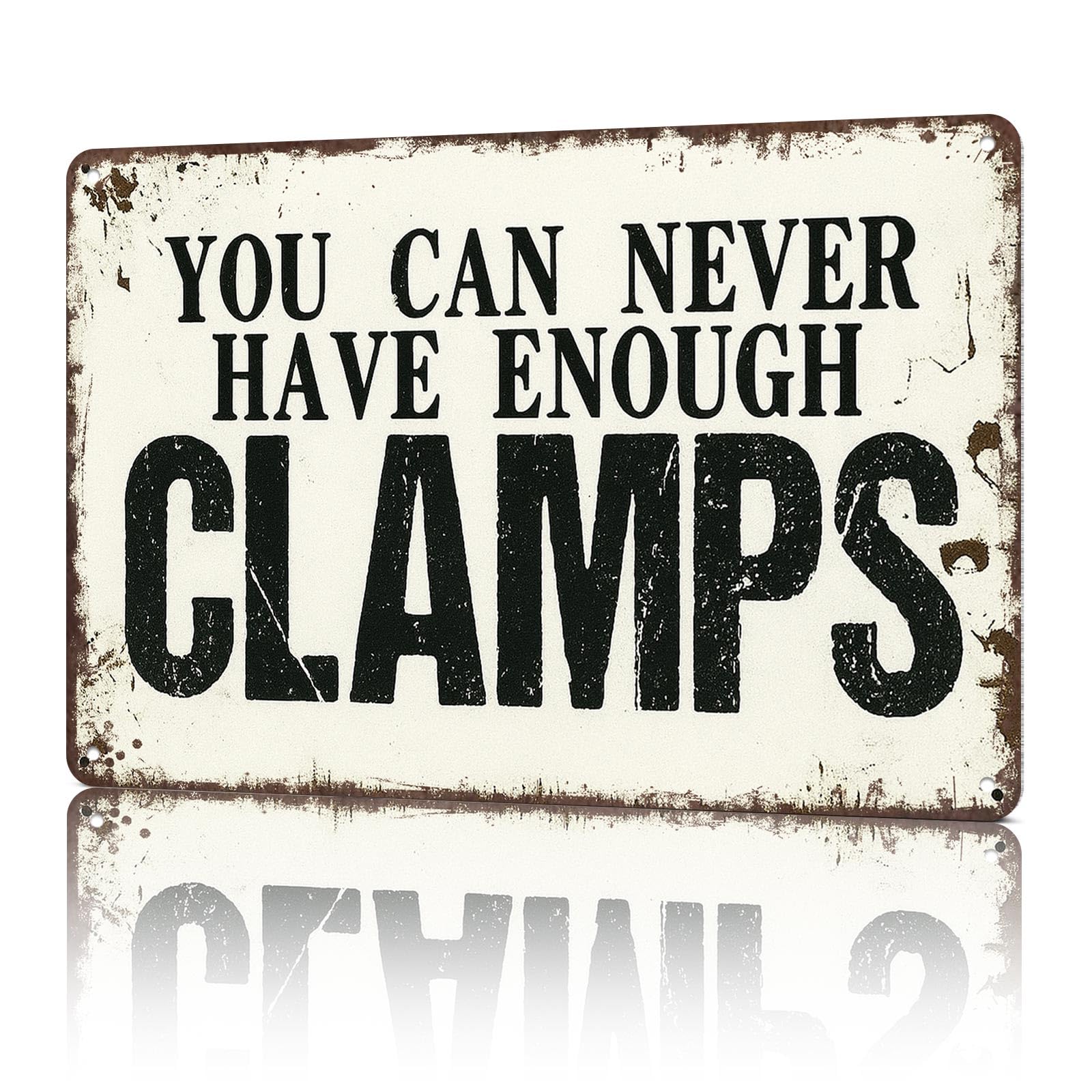KWQDOZF Vintage Metal Tin Sign Funny Clamp Lover Gift Posters Wall Art for Dorm Home Office Room Decor 8X12inch