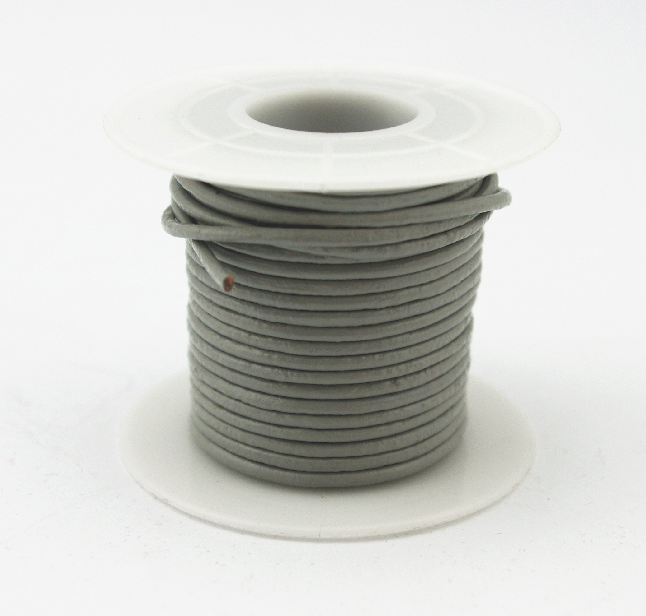 Glory Qin (Silver 2mm 10 Yards) - Soft Round Genuine Jewellery Leather Cord Leather Rope (Silver Grey 2mm 10 Yards)