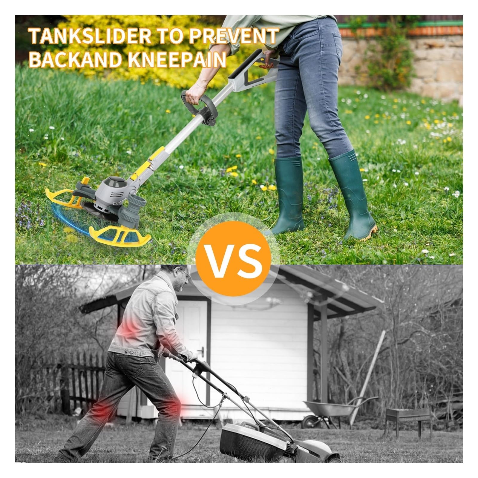 Akumulatorowa Podkaszarka Do Trawy, Krawędzi Kół, Kosiarka, Krzaków Z 18000 Obr./min, Elektryczna Do Prac ZwiąZanych Z Koszeniem W Ogrodzie(1 battery)