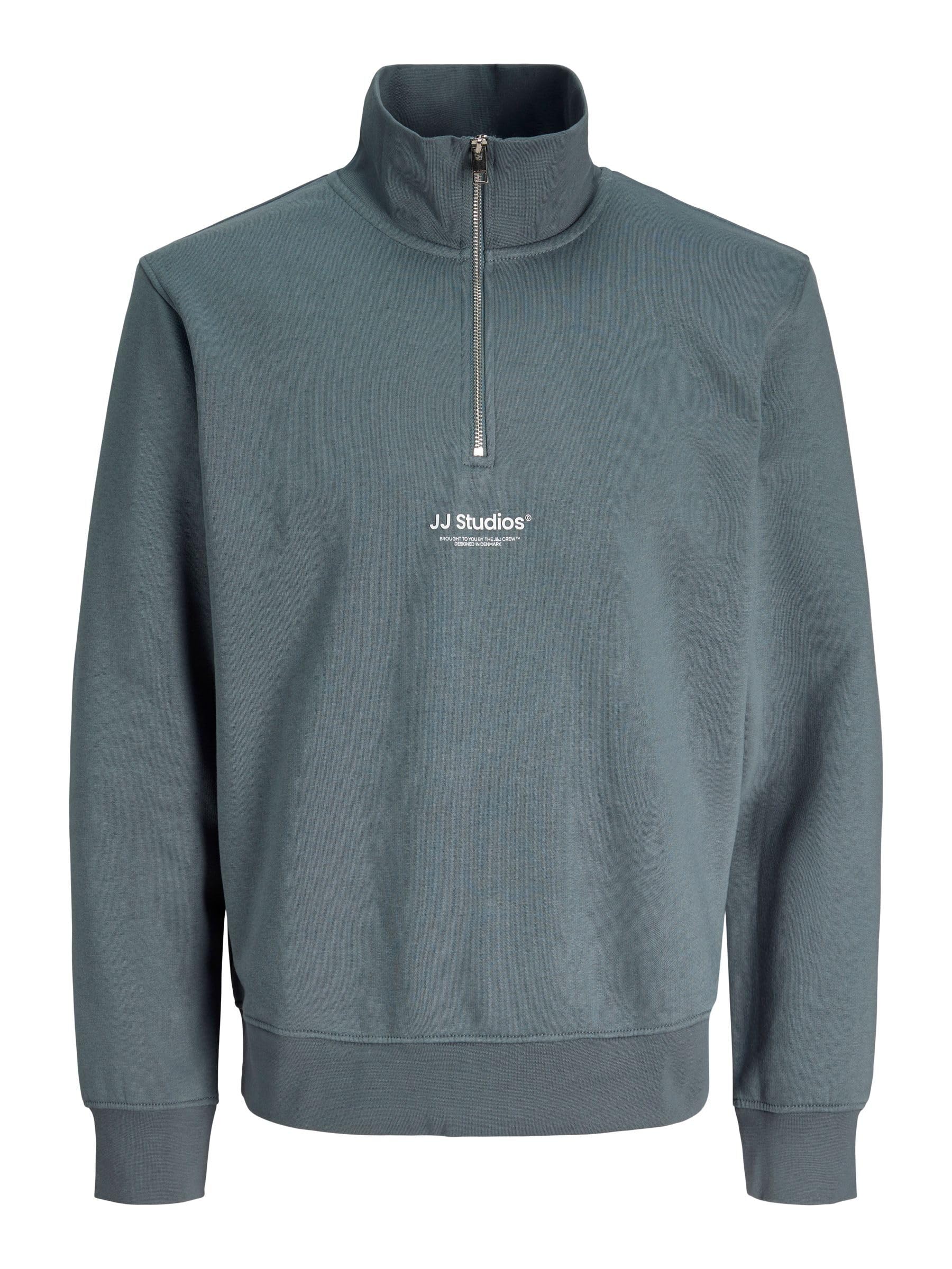 JACK & JONES Jjesoho Sweat Quarter Zip Hn Noos, stormy weather, XS