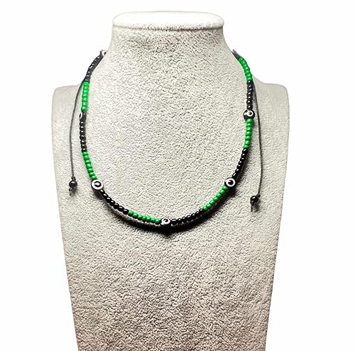 Miniatura 7 de Evil Eye Orisha Iyawo Babalawo Santeria Necklace Eleke Collar Unisex (Yemaya)