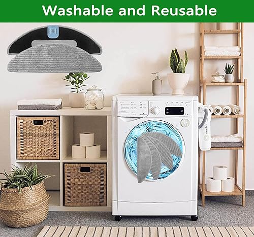 Miniatura 6 de Almohadilla de repuesto para trapeador de vacío para iRobot Roomba Combo i5i5+j5j5+, accesorios lavables y reutilizables, almohadillas suaves de