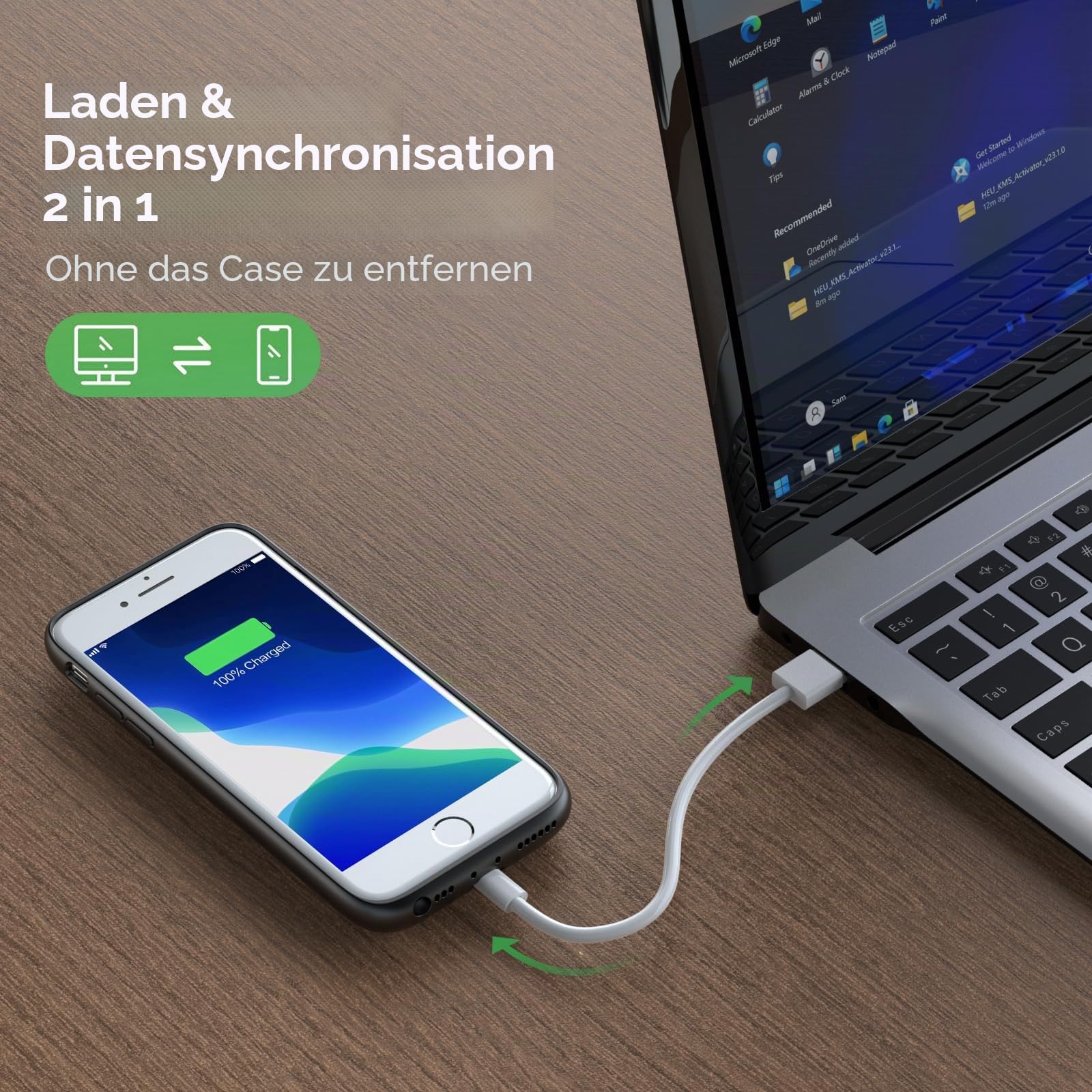 Feob Akkuhülle für iPhone 6/6s/7/ 7s/8/ 8s/SE (2020/2022)-4,7", 7000mAh Powerbank Hülle Zusatzakku Case Ladehülle Handyhülle Akku Battery Case für iPhone 6 /6s/ 7/ 7s/ 8/ 8s/ SE-4,7" Akku Hülle