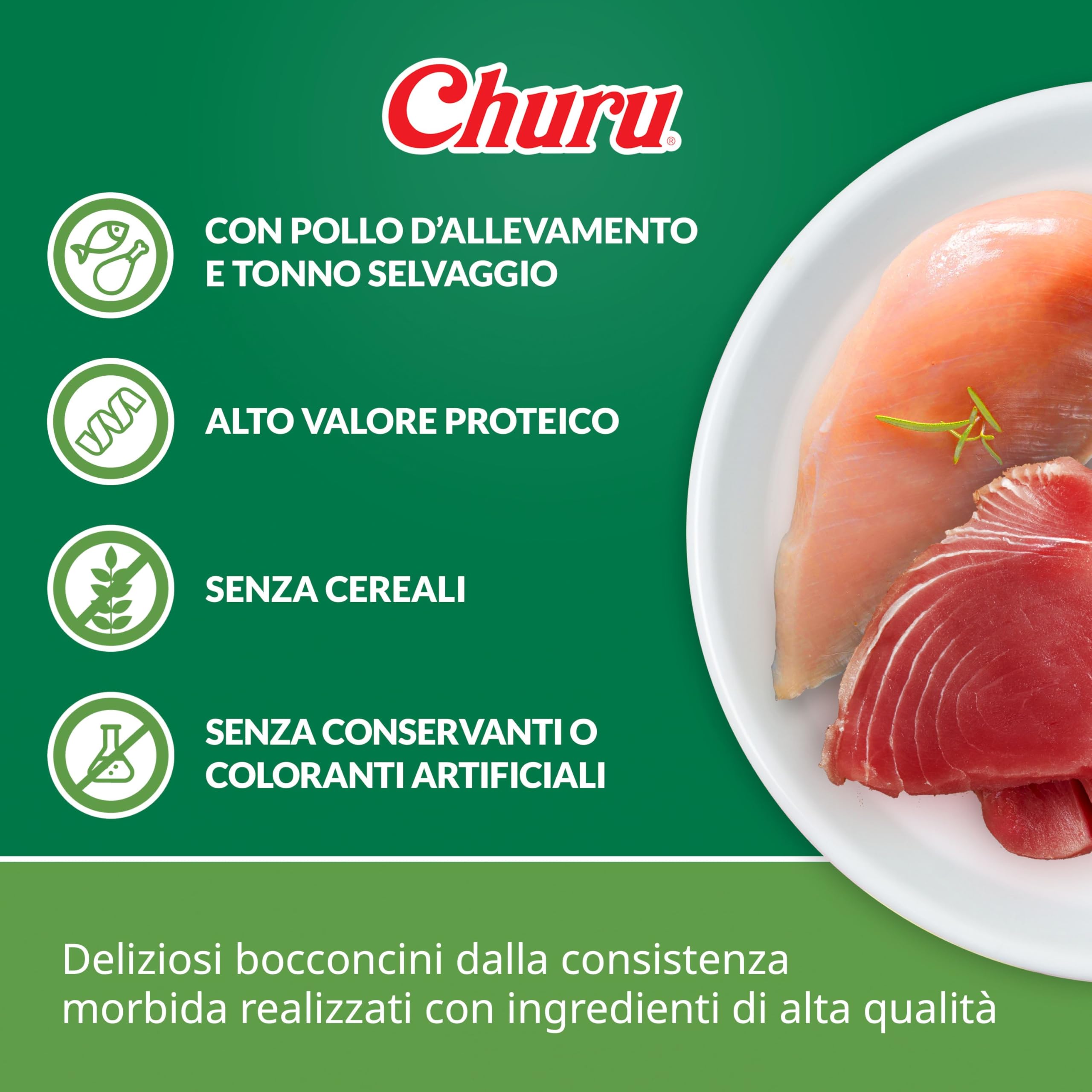 INABA Churu Rolls Snack per Cani, Bastoncini di Pollo con Cuore di Pollo - 8 Pack (64 Stick x 12gr) - Premietti per Cane Morbidi e Deliziosi - Cibo per Cani Senza Conservanti o Coloranti Artificiali