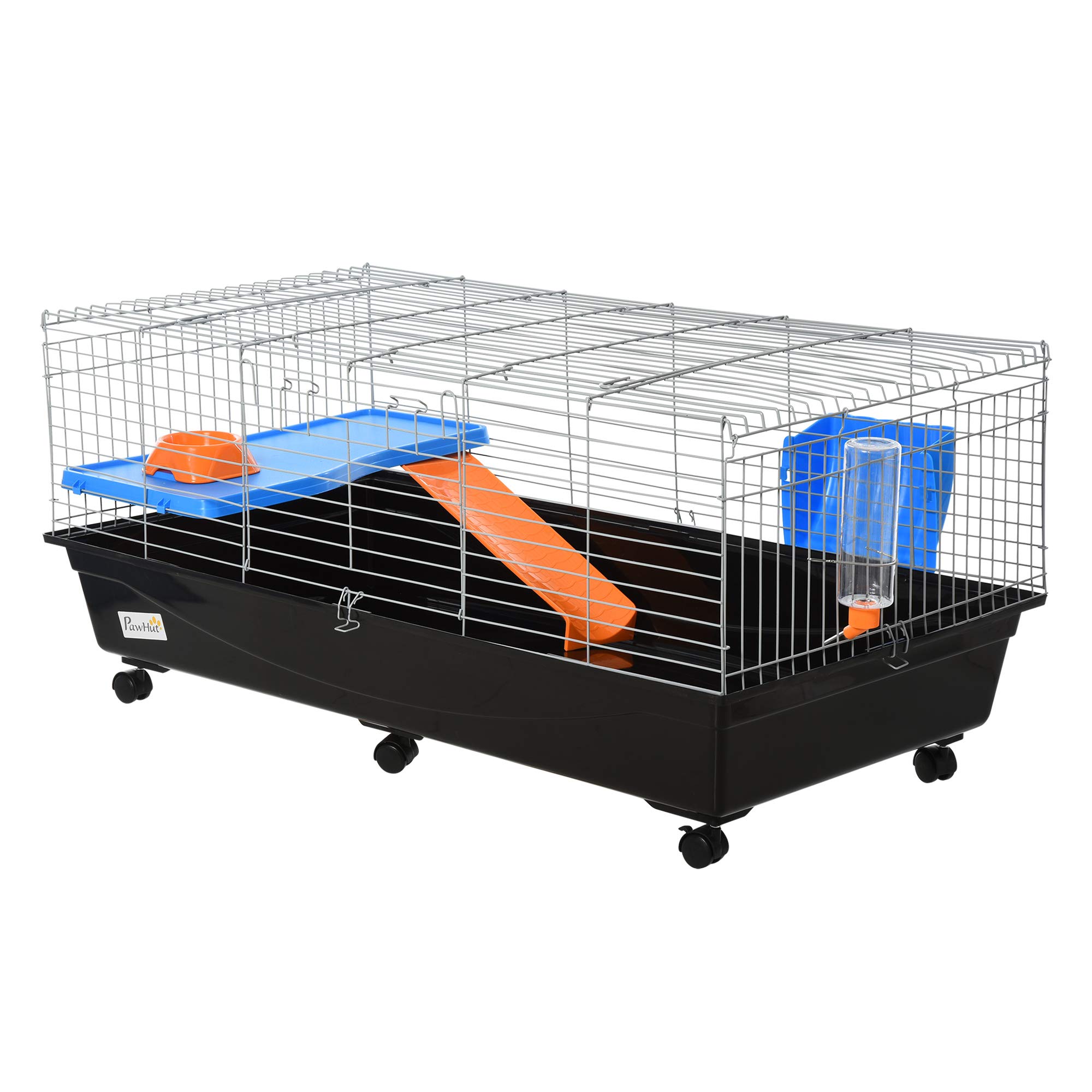 Buy PawHut IE Located Rabbit Cage, Portable Guinea Pig Cage